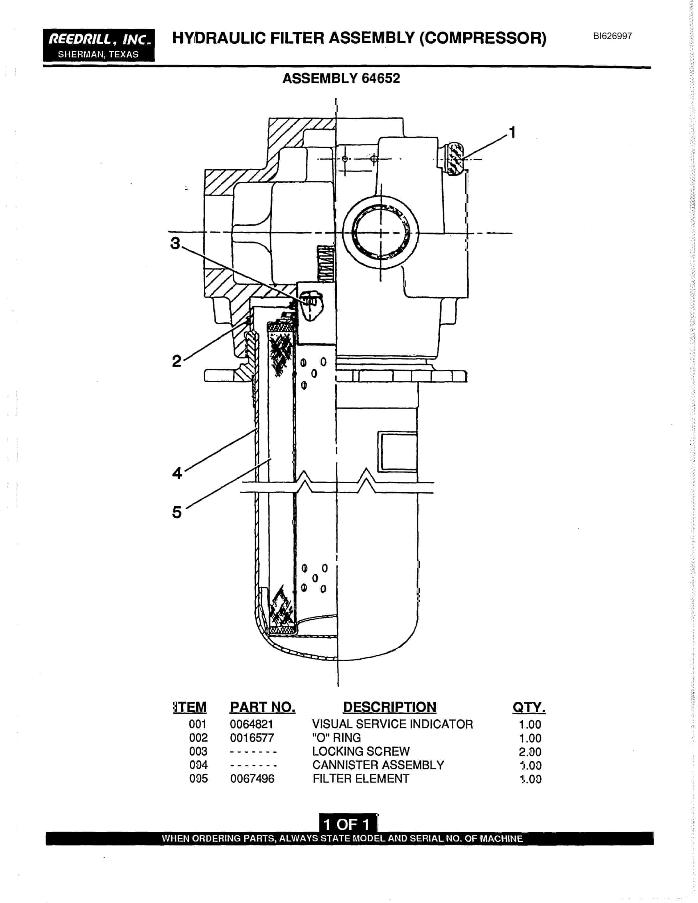 Bucyrus SK-50i Infinity Parts Catalog BI626997-2