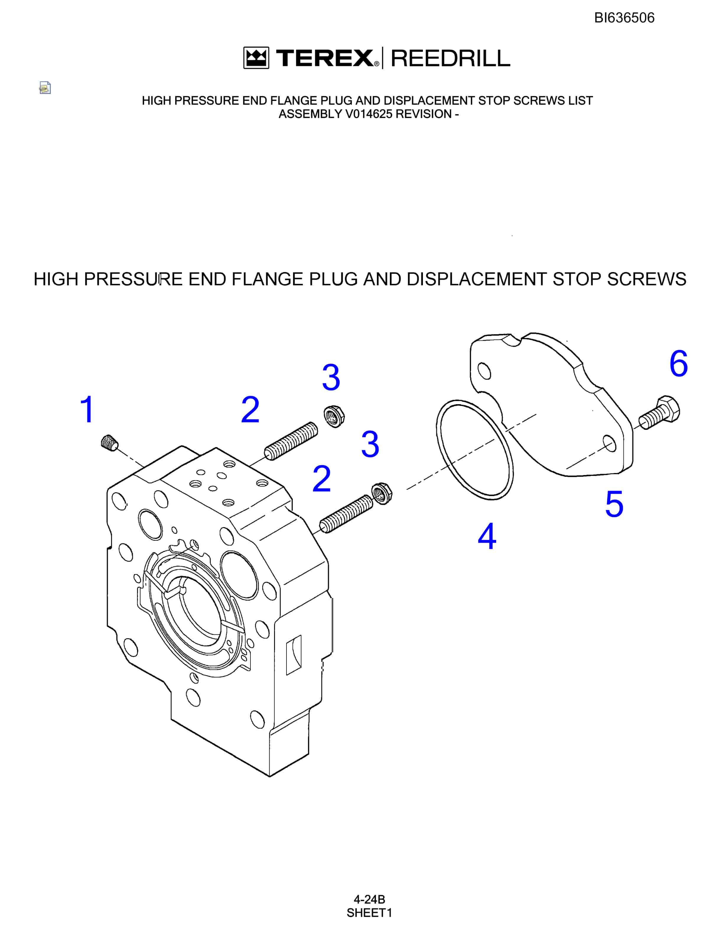 Bucyrus SKF Infinity Blasthole Drill Parts Catalog BI636506-2