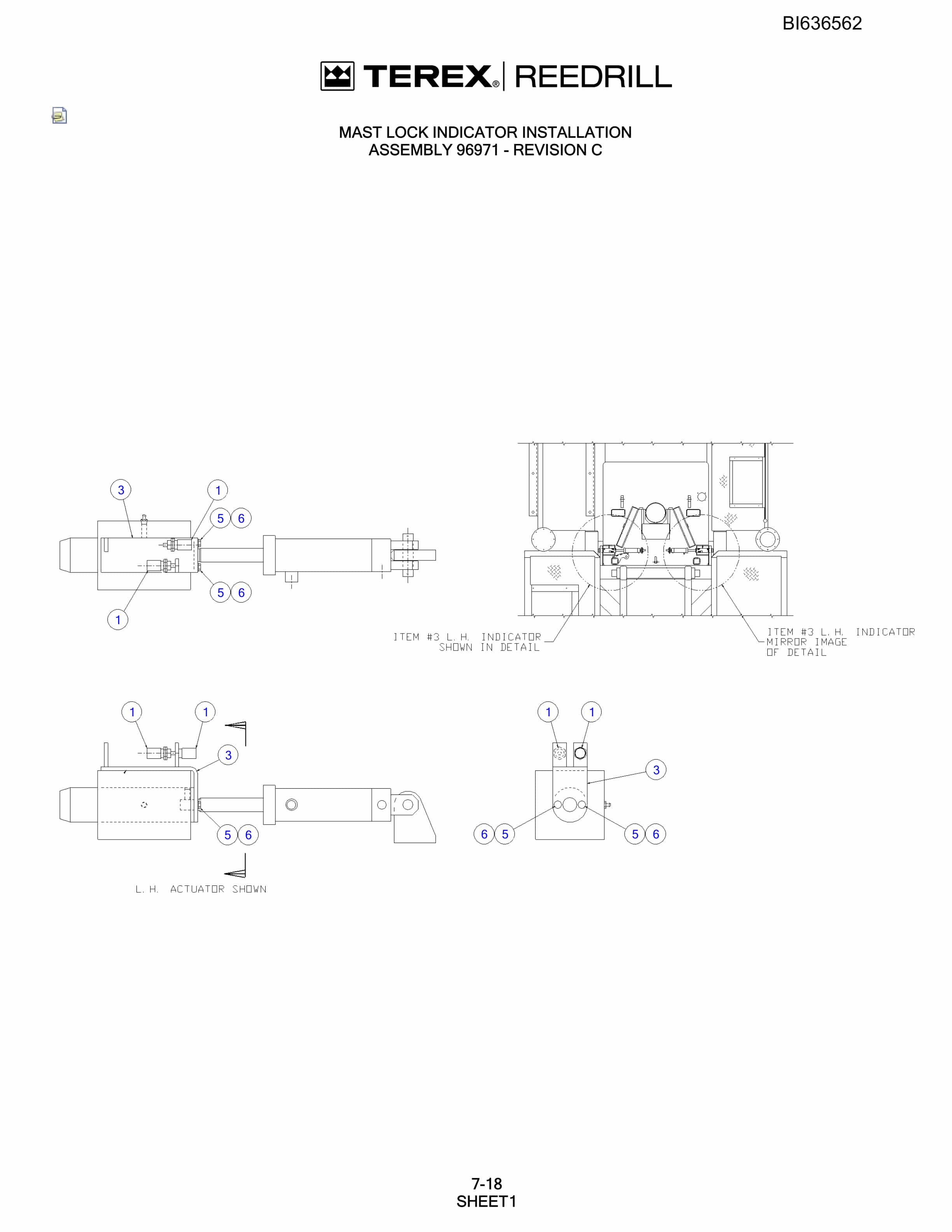 Bucyrus SKF Infinity Blasthole Drill Parts Catalog BI636562-4