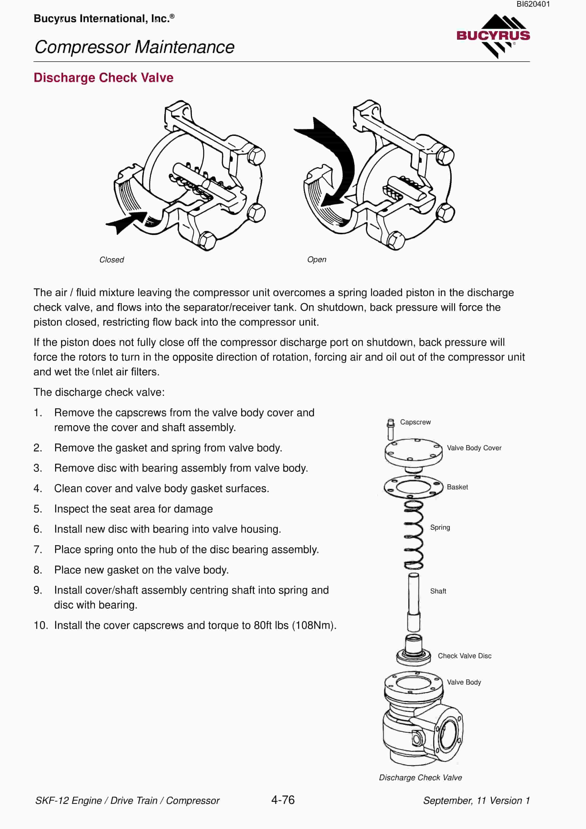 Bucyrus SKF Infinity Blasthole Drill Technical Manual BI620401-01-4