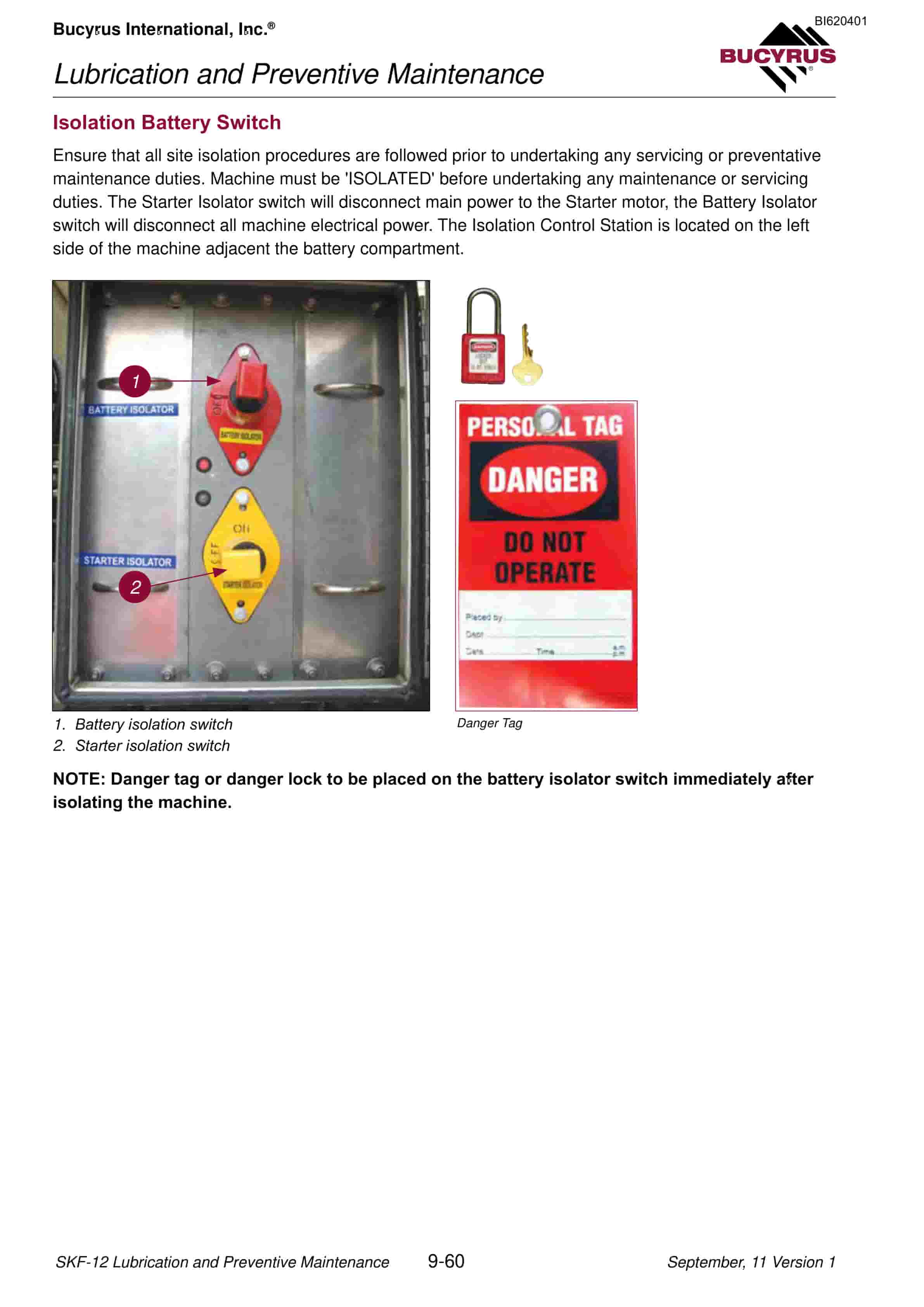 Bucyrus SKF Infinity Blasthole Drill Technical Manual BI620401-02-4