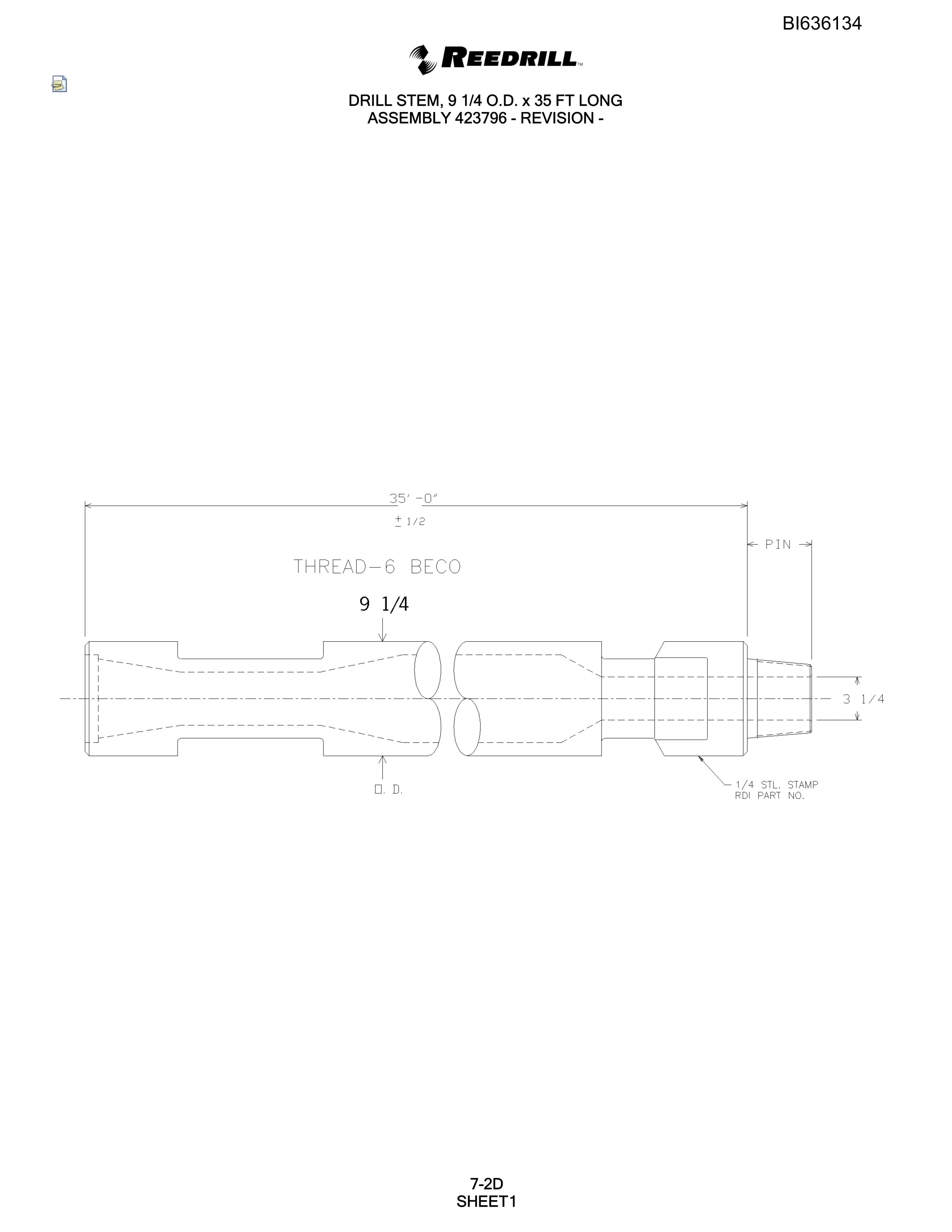 Bucyrus SKS Infinity Blasthole Drill Parts Catalog BI636134-3