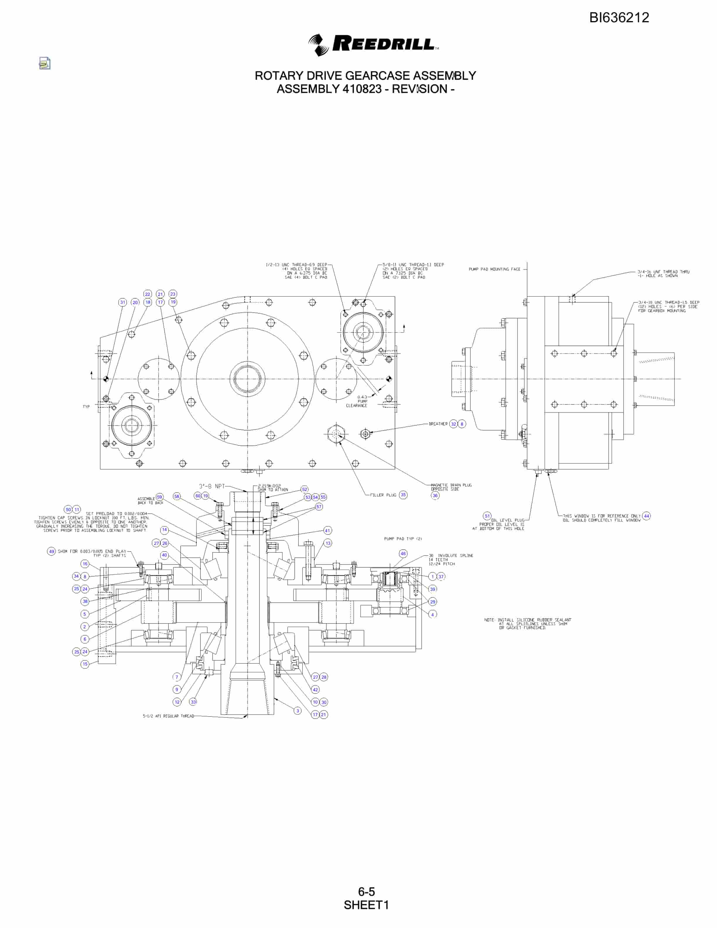 Bucyrus SKS Infinity Blasthole Drill Parts Catalog BI636212-2