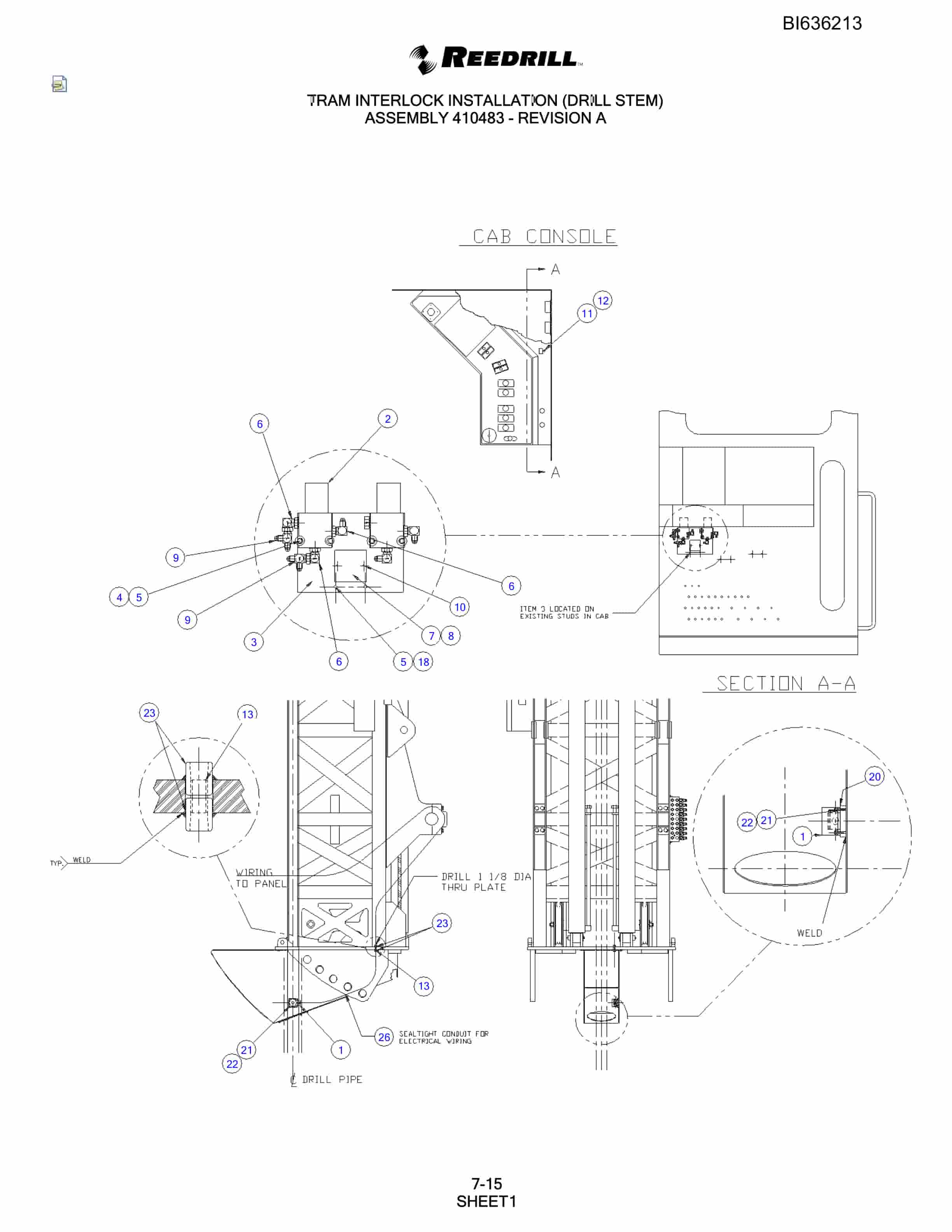 Bucyrus SKS Infinity Blasthole Drill Parts Catalog BI636213-5