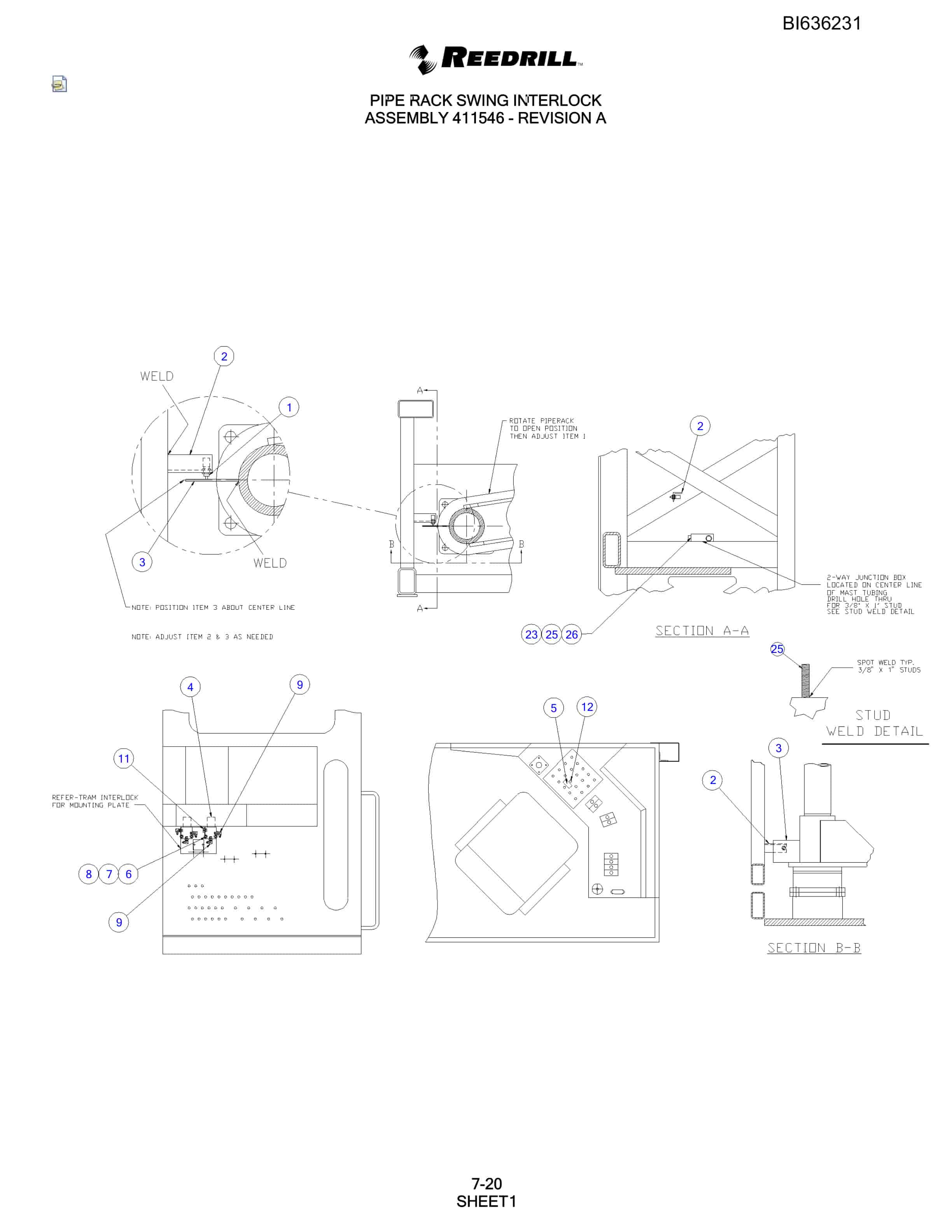 Bucyrus SKS Infinity Blasthole Drill Parts Catalog BI636231-5