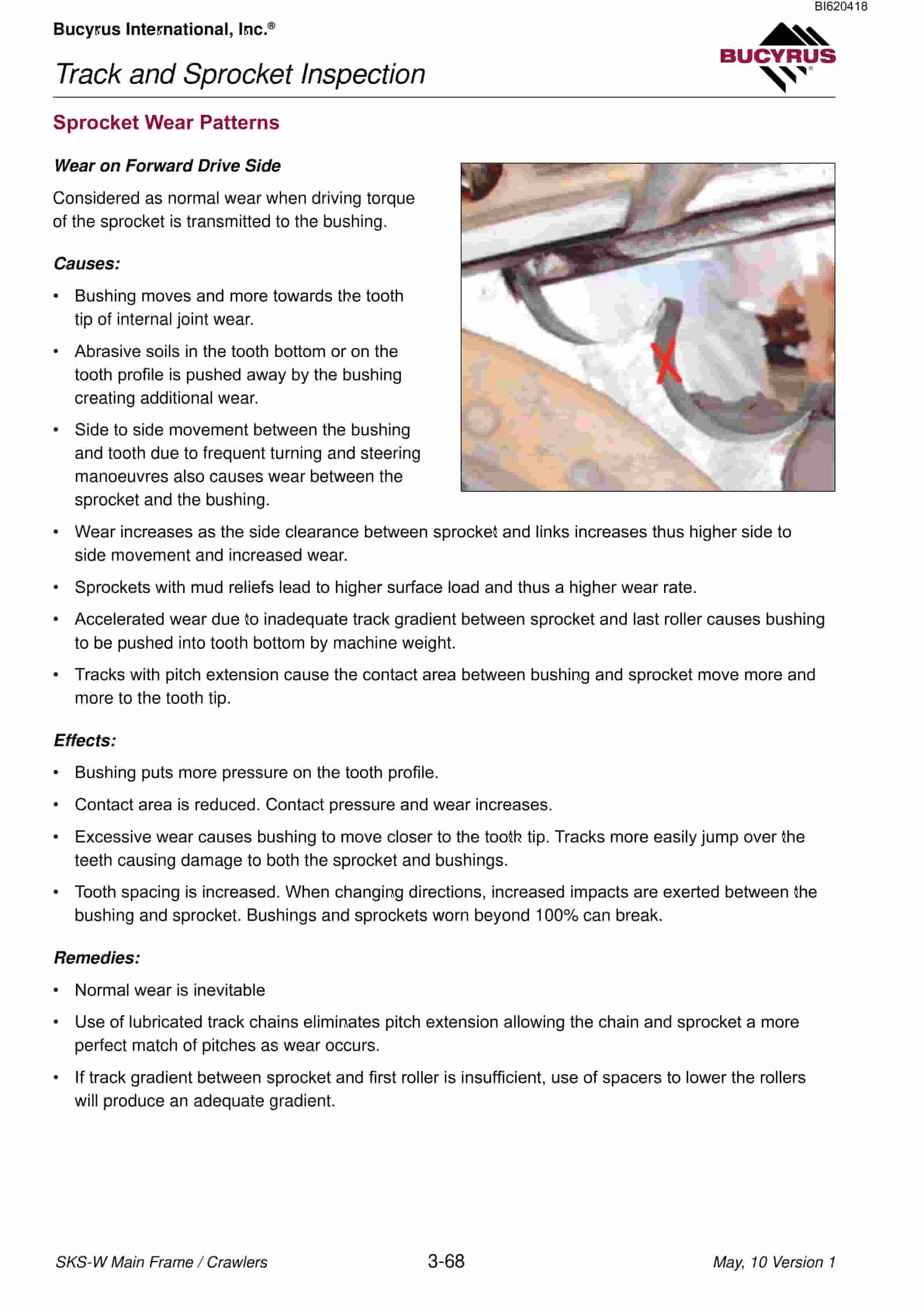 Bucyrus SKS-W Infinity Blasthole Drill Technical Manual BI620418-01-2