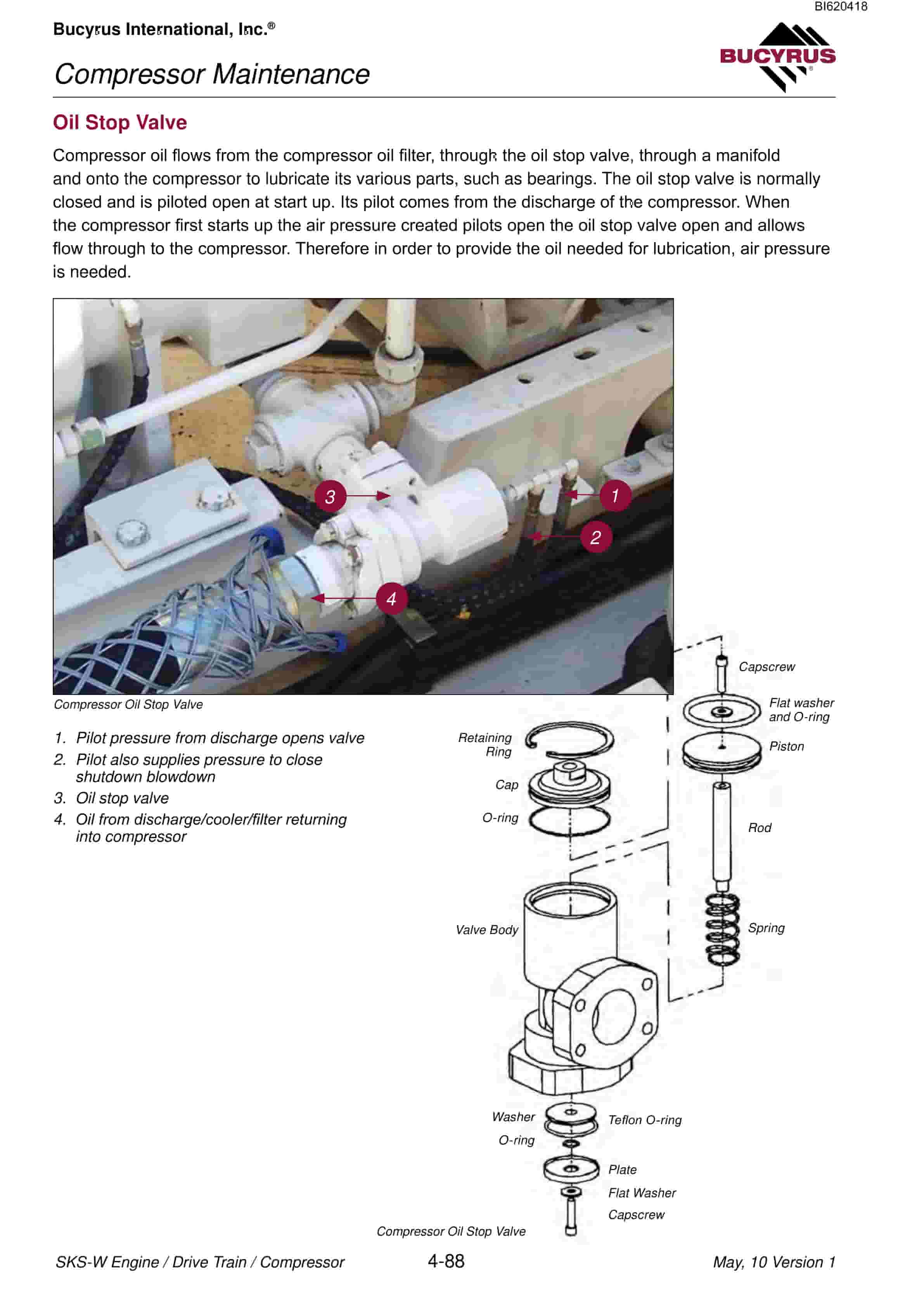 Bucyrus SKS-W Infinity Blasthole Drill Technical Manual BI620418-01-5