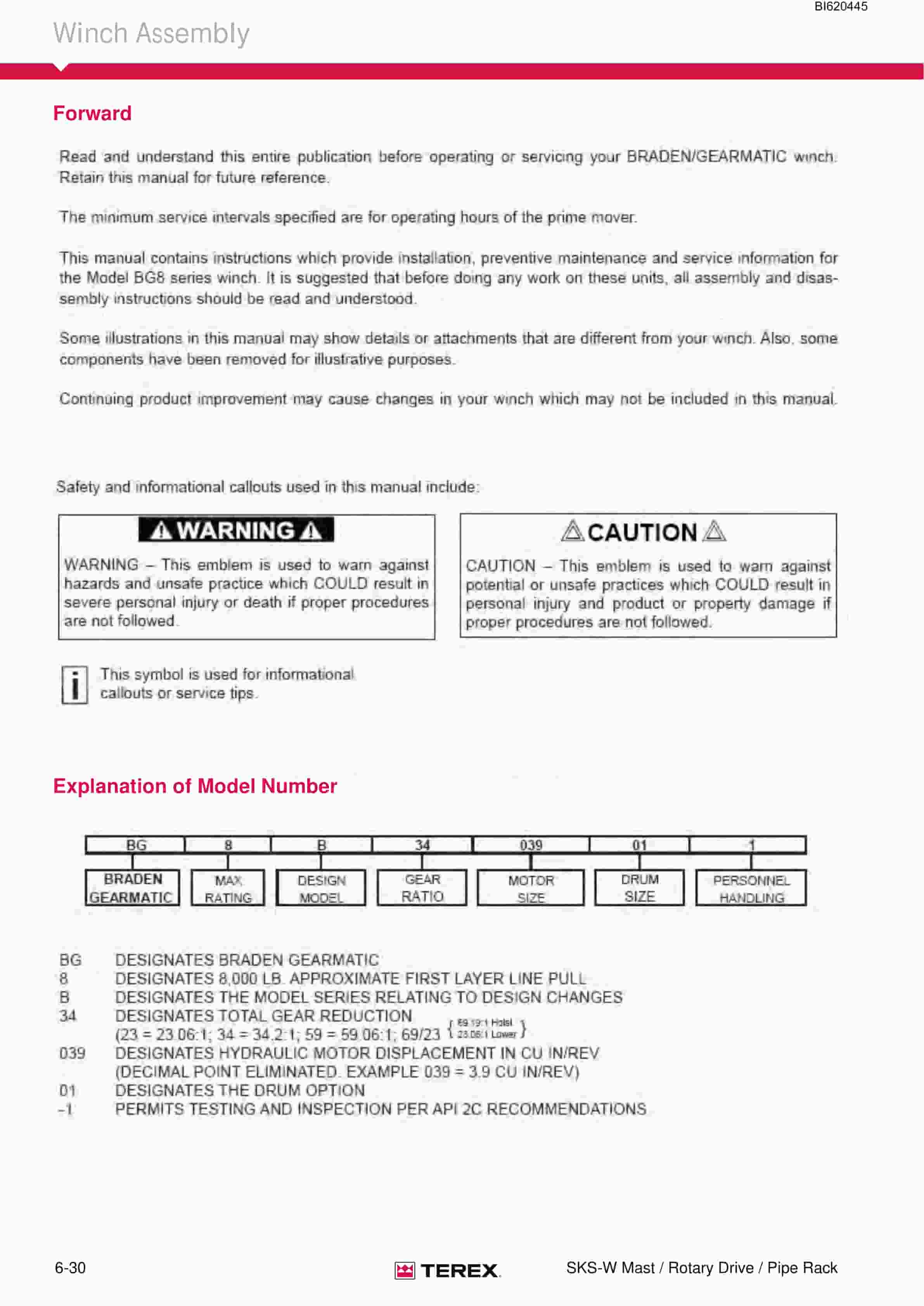 Bucyrus SKS-W Infinity Blasthole Drill Technical Manual BI620445 2 Bucyrus SKS-W Infinity Blasthole Drill Technical Manual BI620445 - Image 2