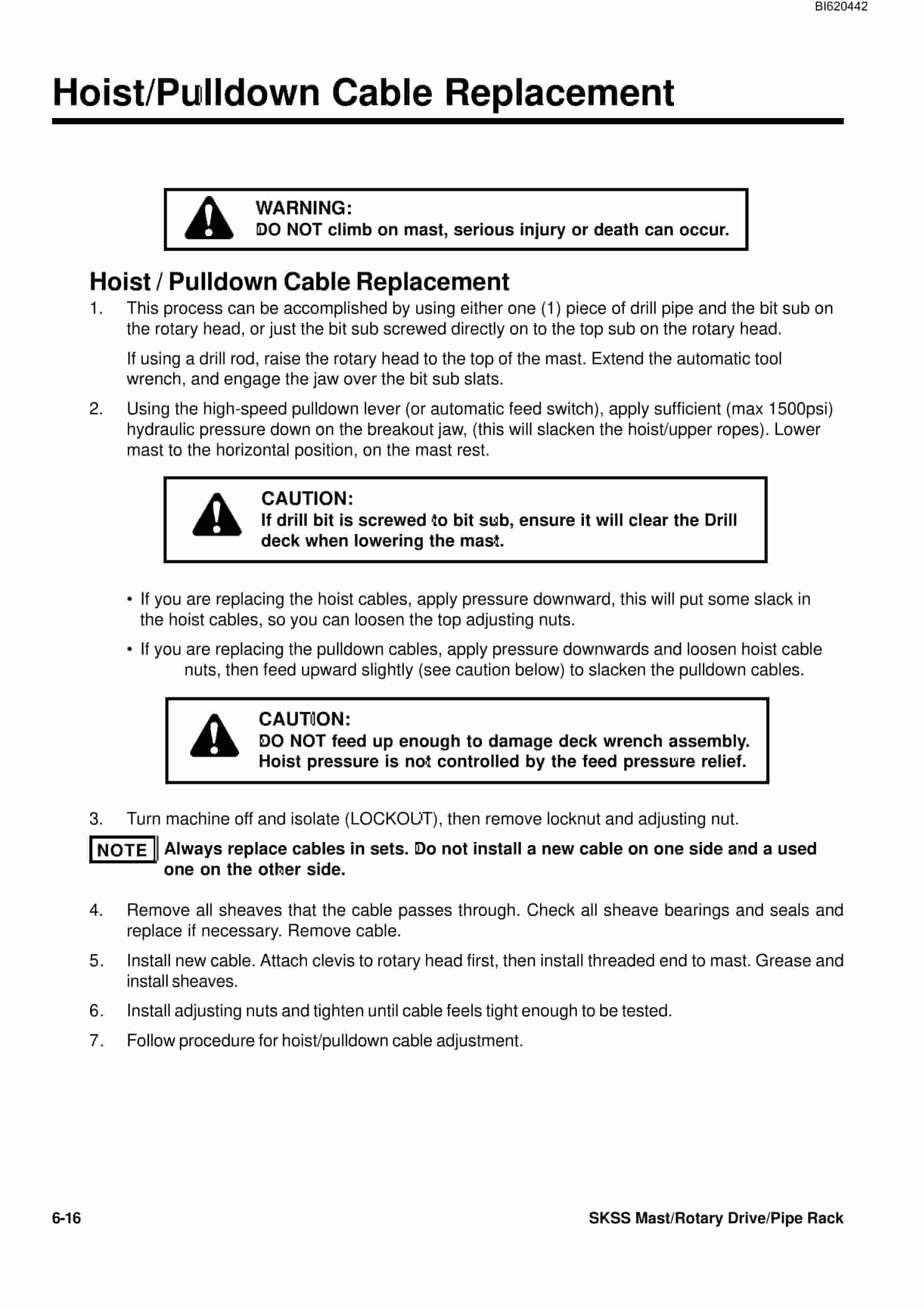 Bucyrus SKSS Infinity Blasthole Drill Technical Manual BI620442 2 Bucyrus SKSS Infinity Blasthole Drill Technical Manual BI620442 - Image 2