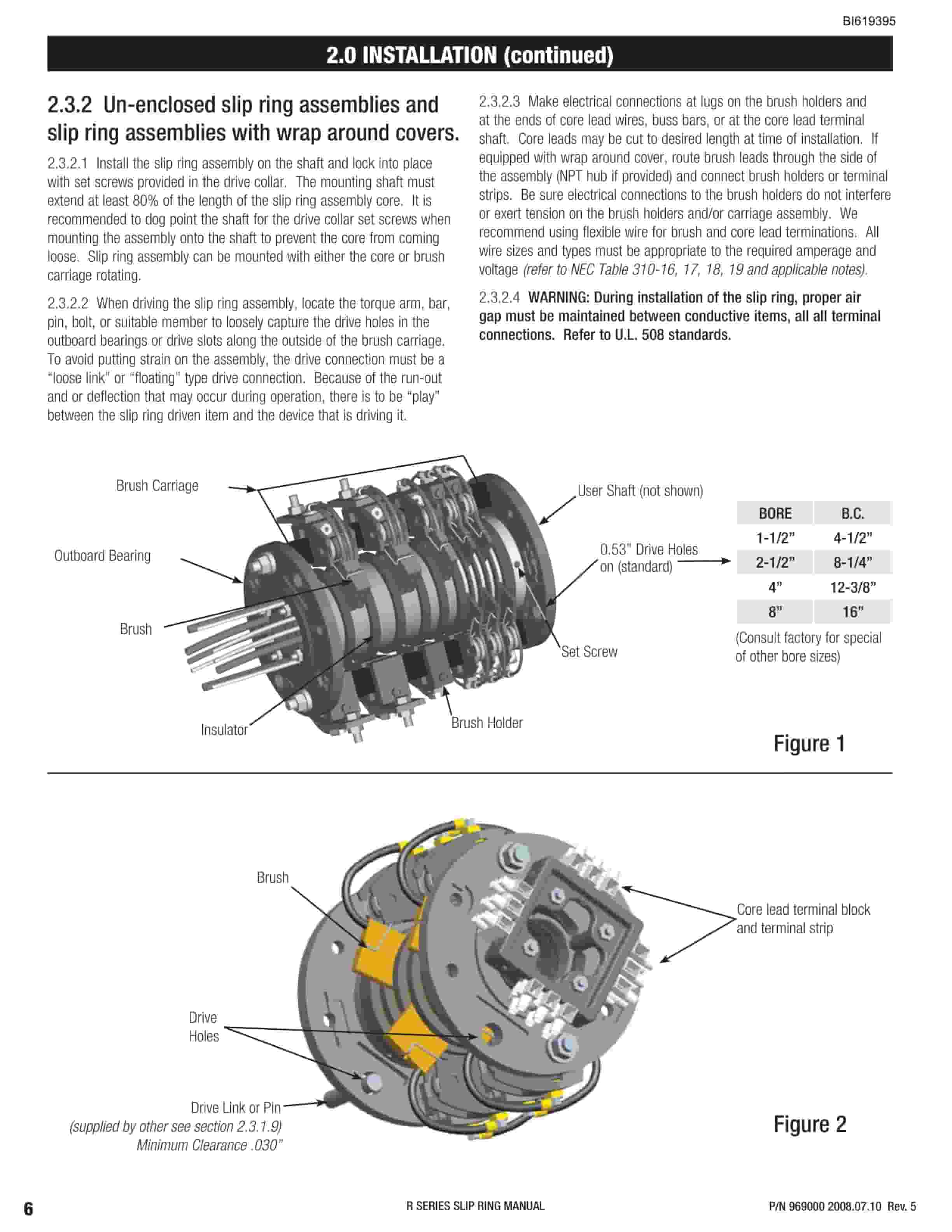 Bucyrus Slip Rings R Series Technical Manual BI619395-2