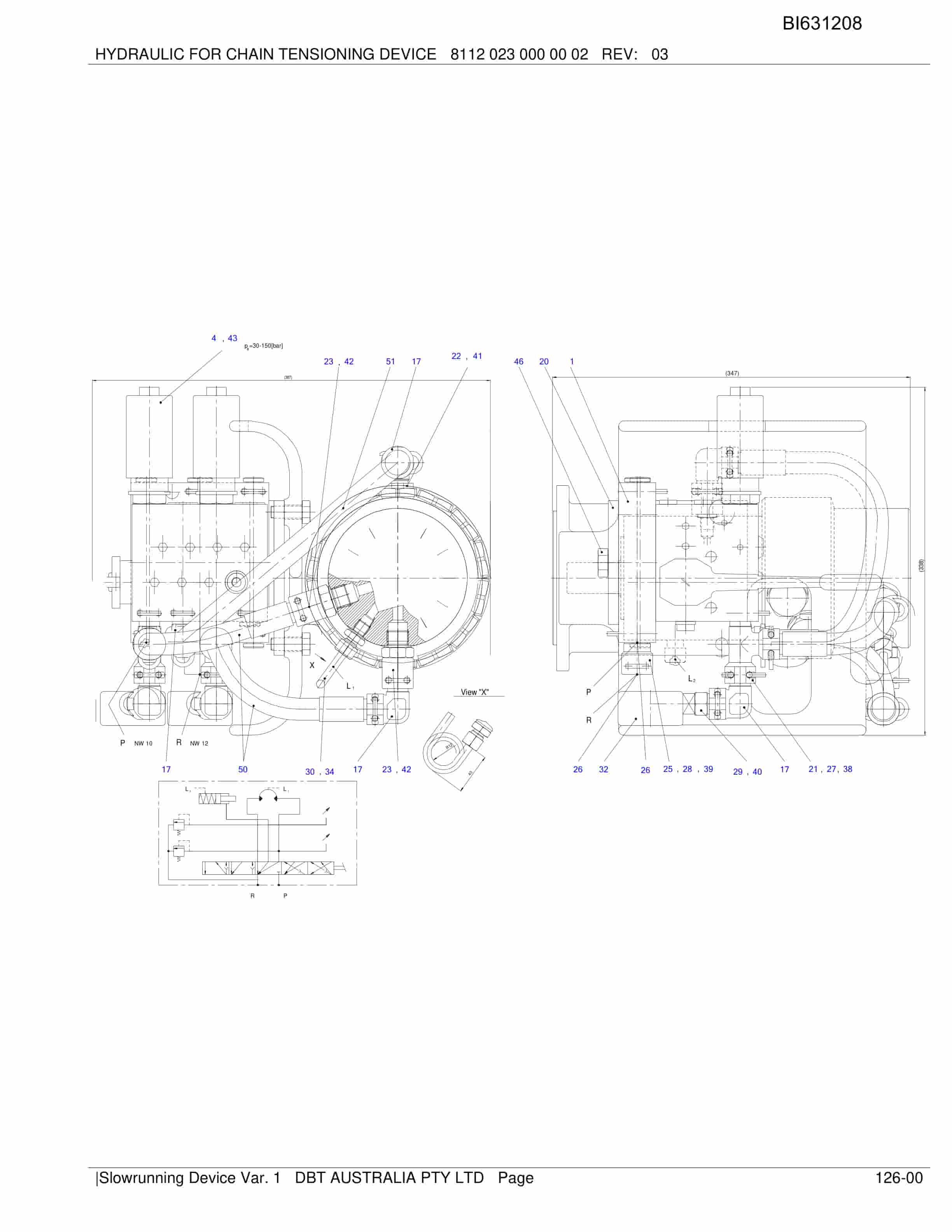 Bucyrus Slowrunning Device Var.1 Parts Catalog BI631208-3