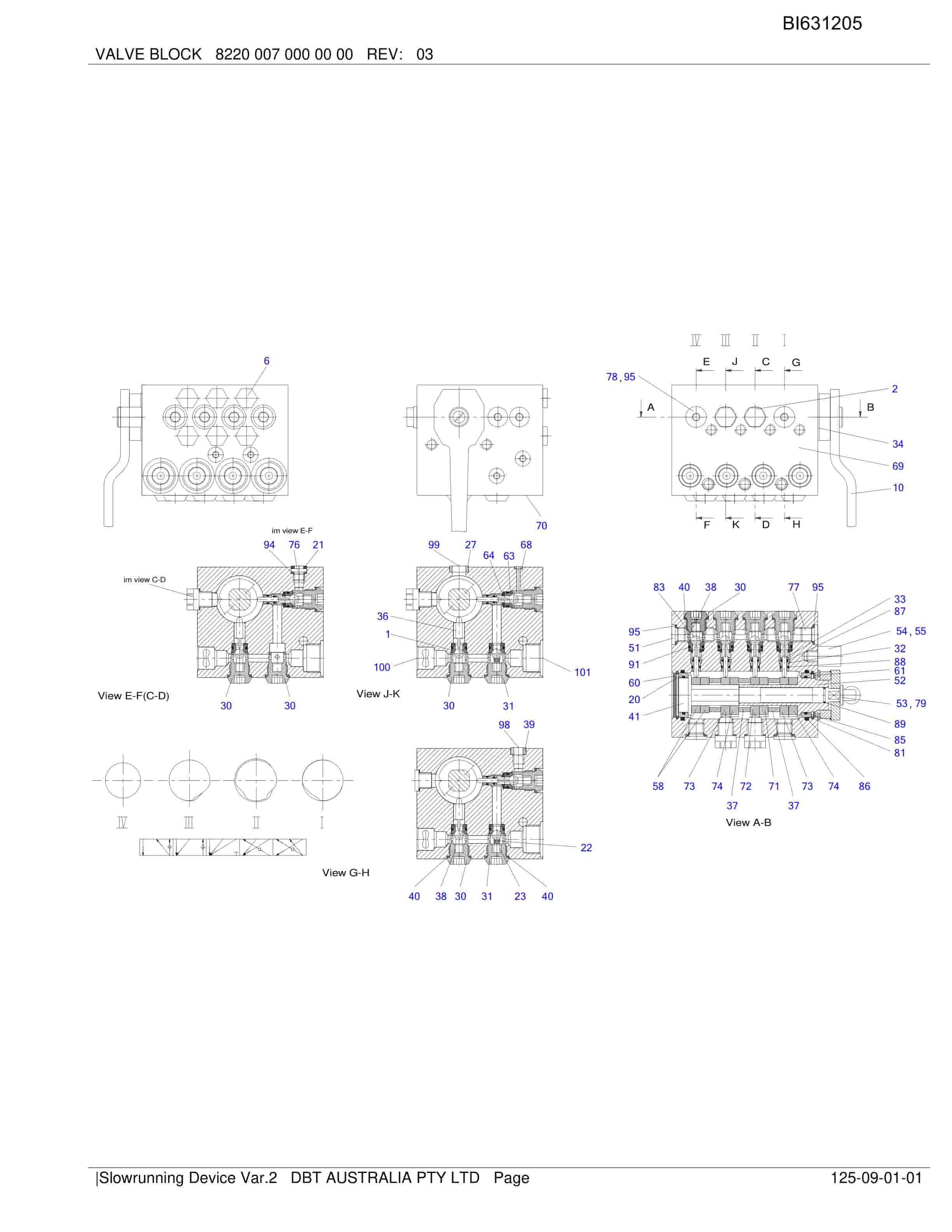 Bucyrus Slowrunning Device Var.2 Parts Catalog BI631205-4