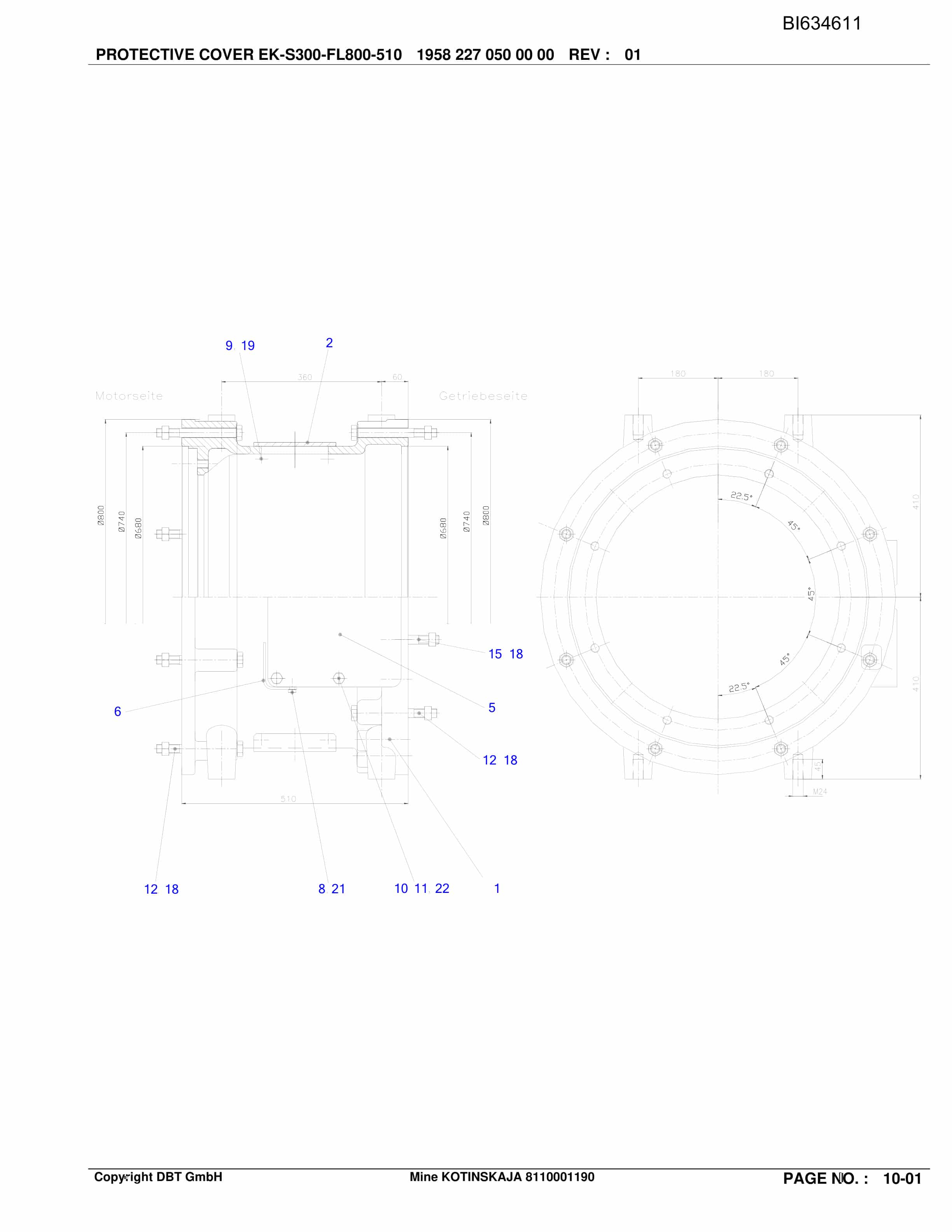 Bucyrus SPACER BOX For KP-30 CST Parts Catalog BI634611-3