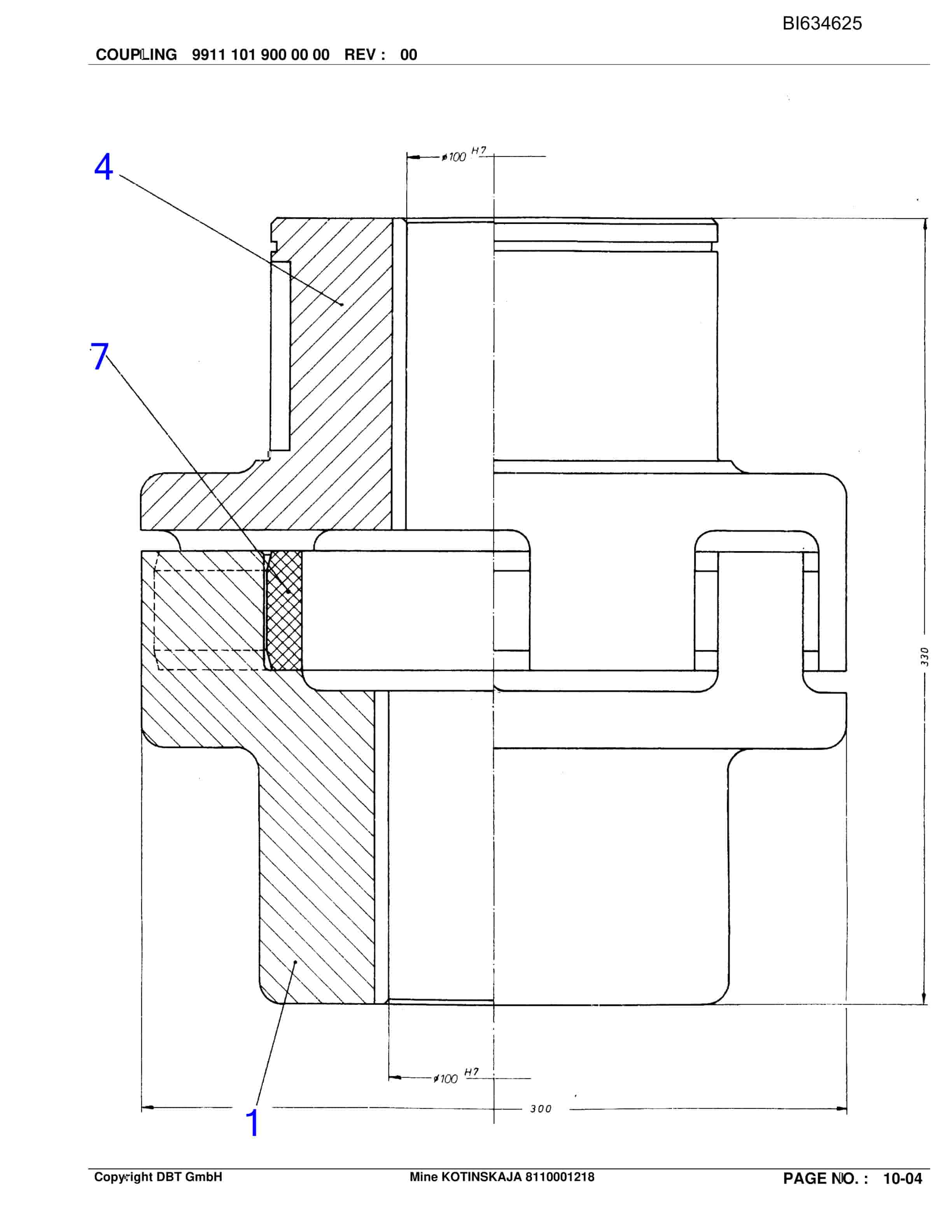 Bucyrus SPACER BOX For KP-30 CST Parts Catalog BI634625-5