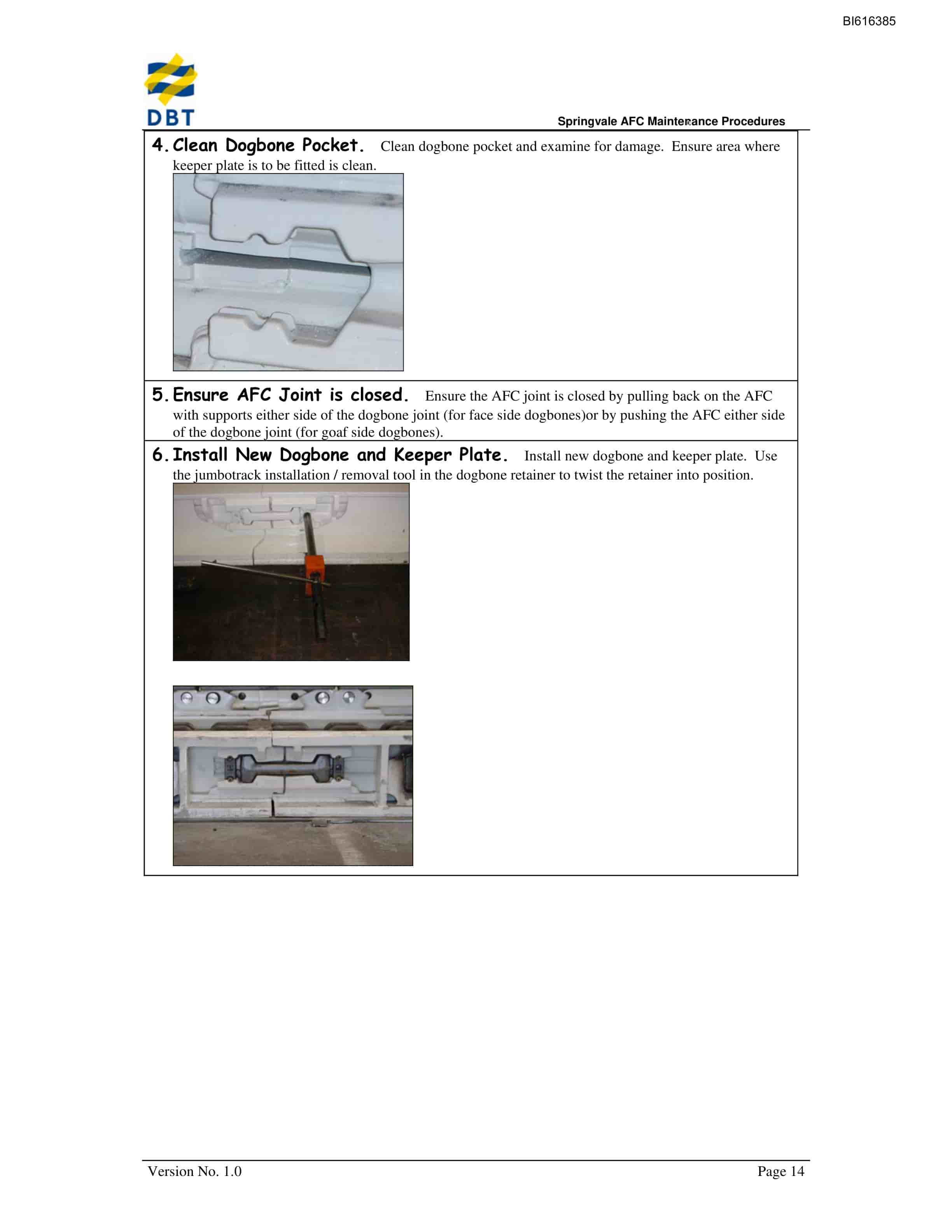 Bucyrus Springvale AFC Maintenance Procedures Technical Manual BI616385-3