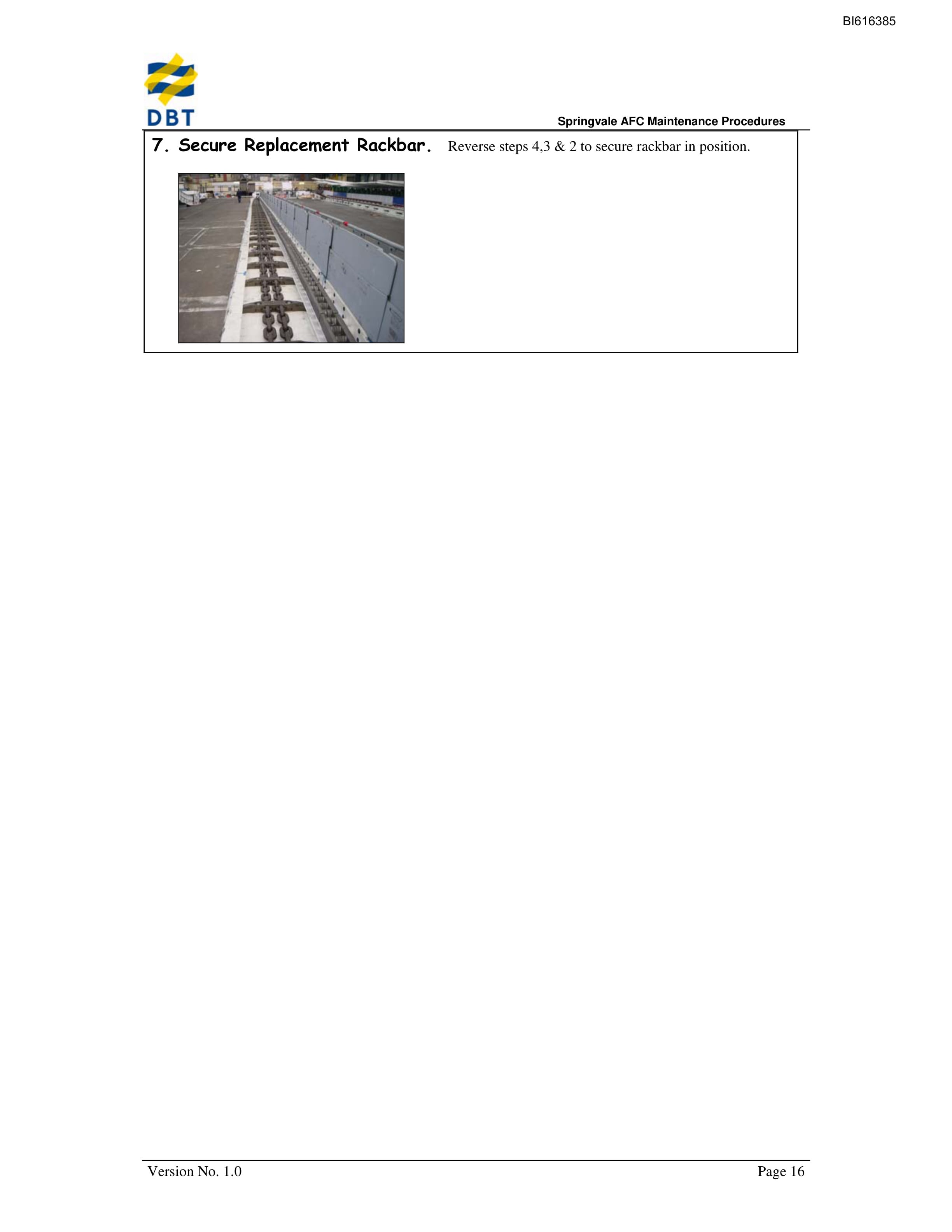 Bucyrus Springvale AFC Maintenance Procedures Technical Manual BI616385-5