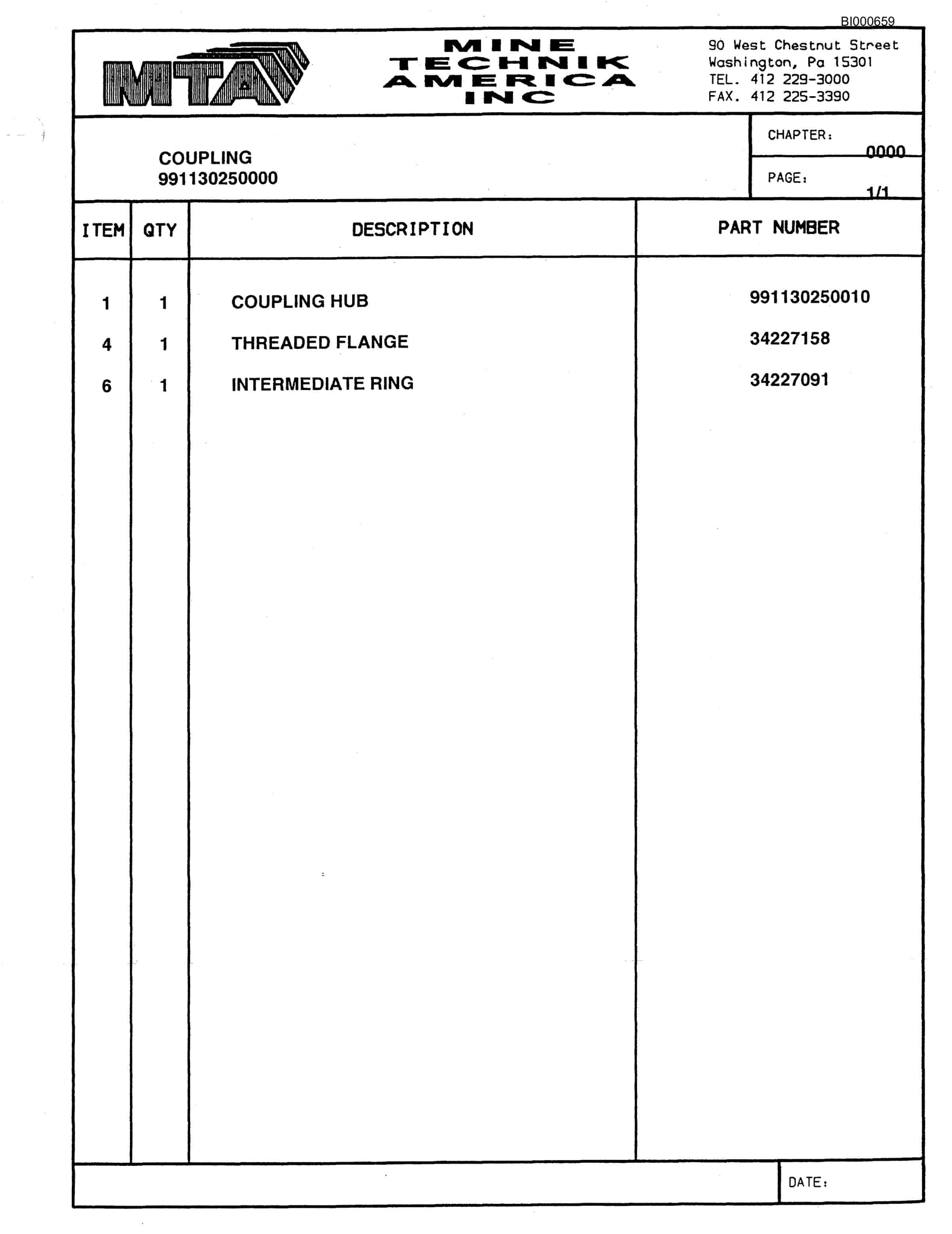 Bucyrus Stage Loader And Belt Tailpiece Parts Catalog BI000659-2
