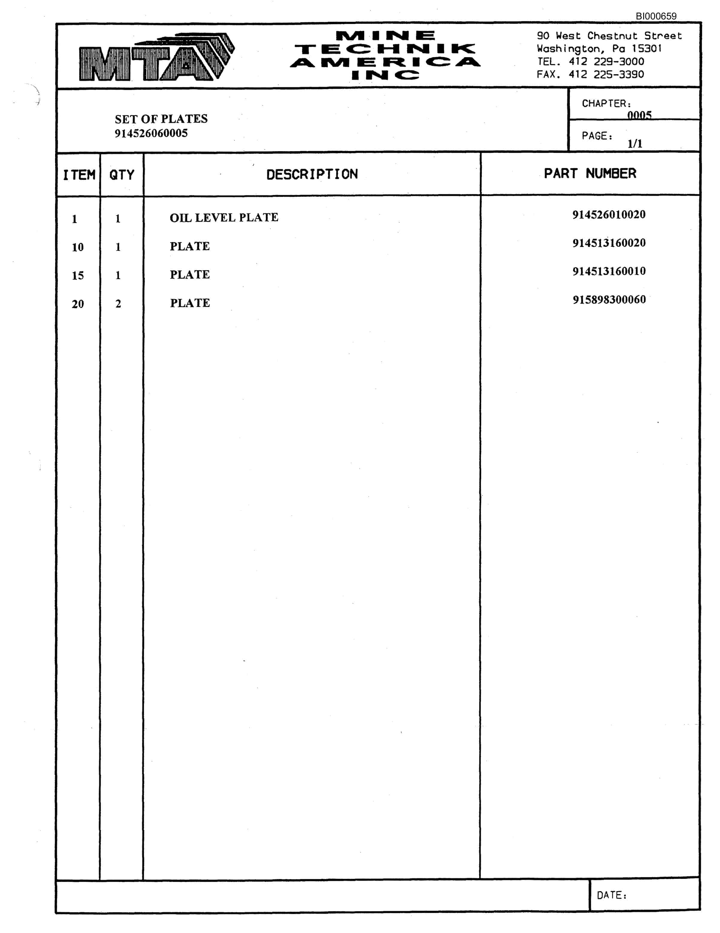 Bucyrus Stage Loader And Belt Tailpiece Parts Catalog BI000659-4