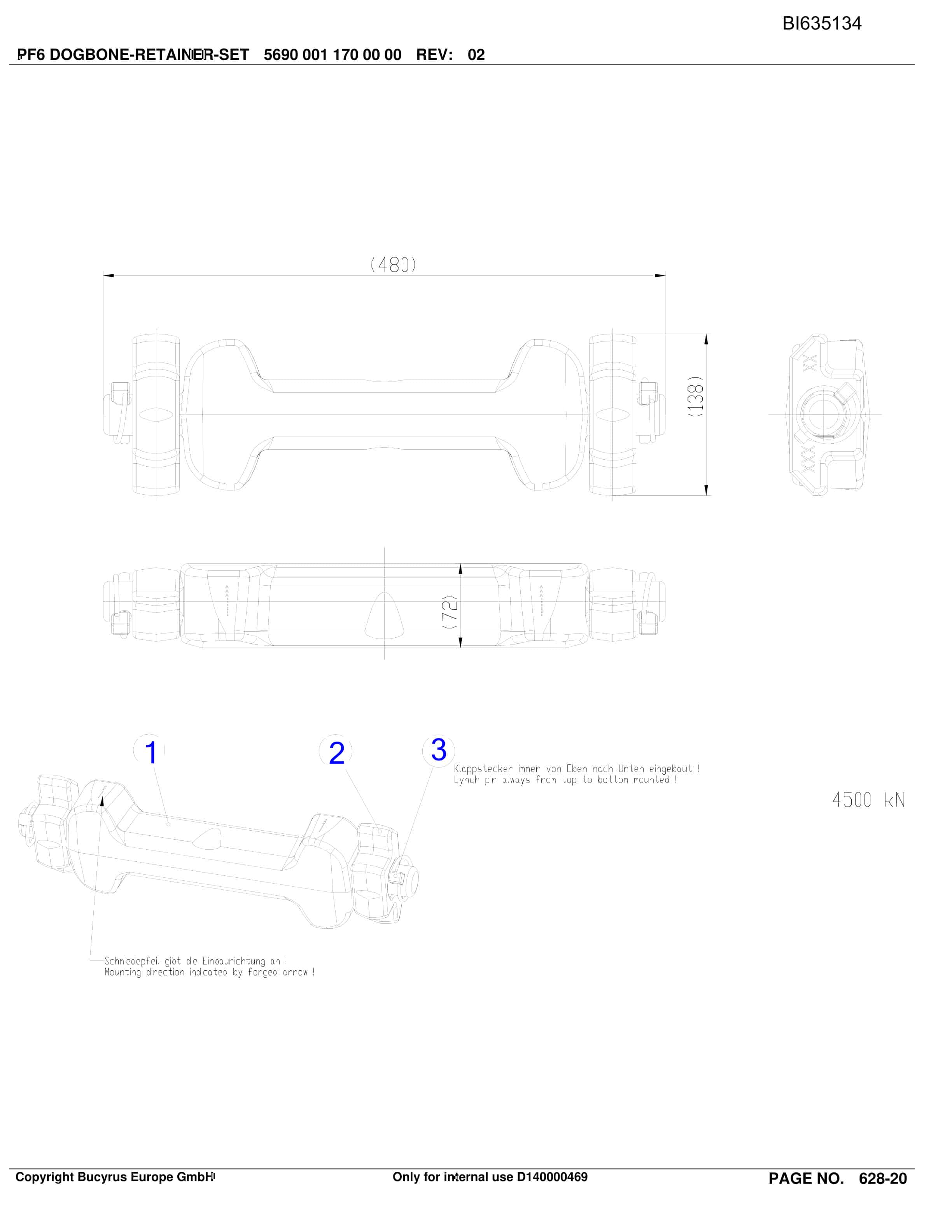 Bucyrus Stage Loader PF 6-1542 Parts Catalog BI635134-3