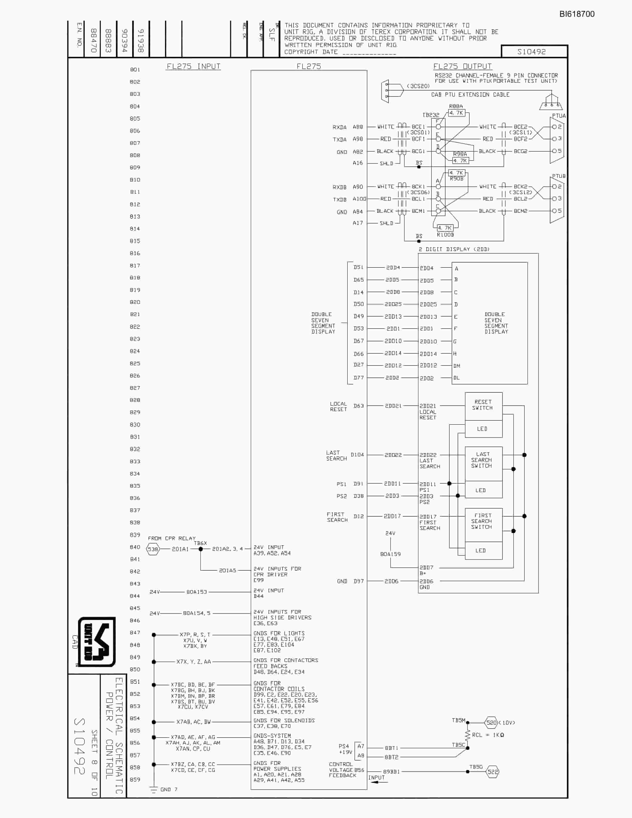 Bucyrus Statex III Fuel Enhanced Electrical Schematic BI618700-5