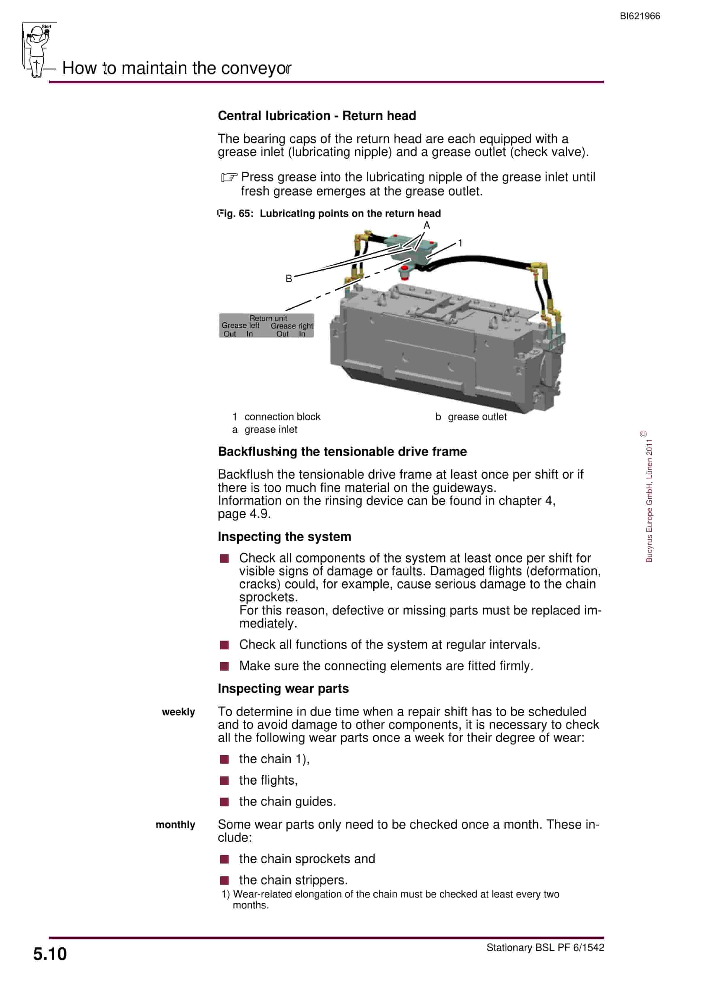 Bucyrus Stationary BSL PF 6-1542 Operating Manual BI621966-4