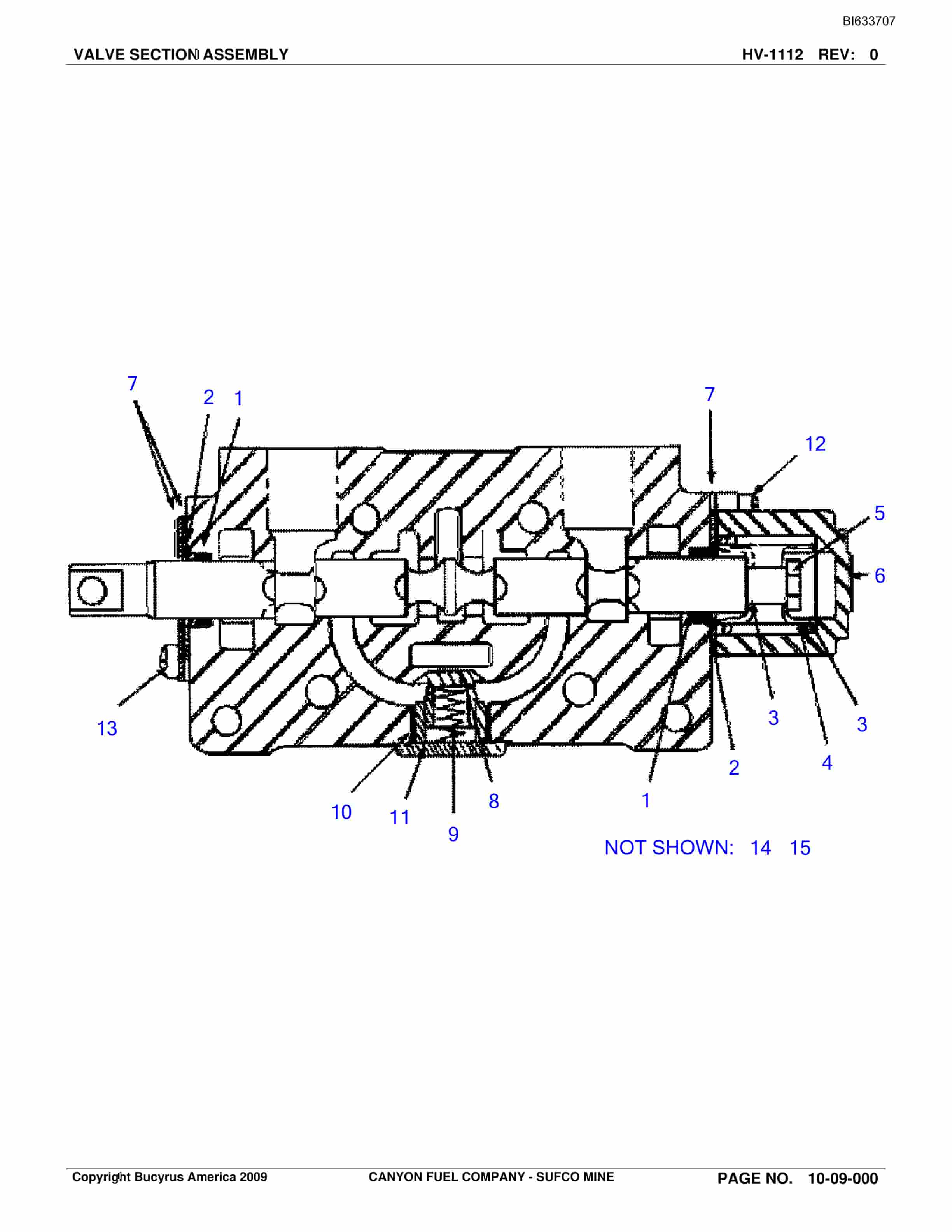 Bucyrus Sufco Mine Parts Catalog BI633707-5