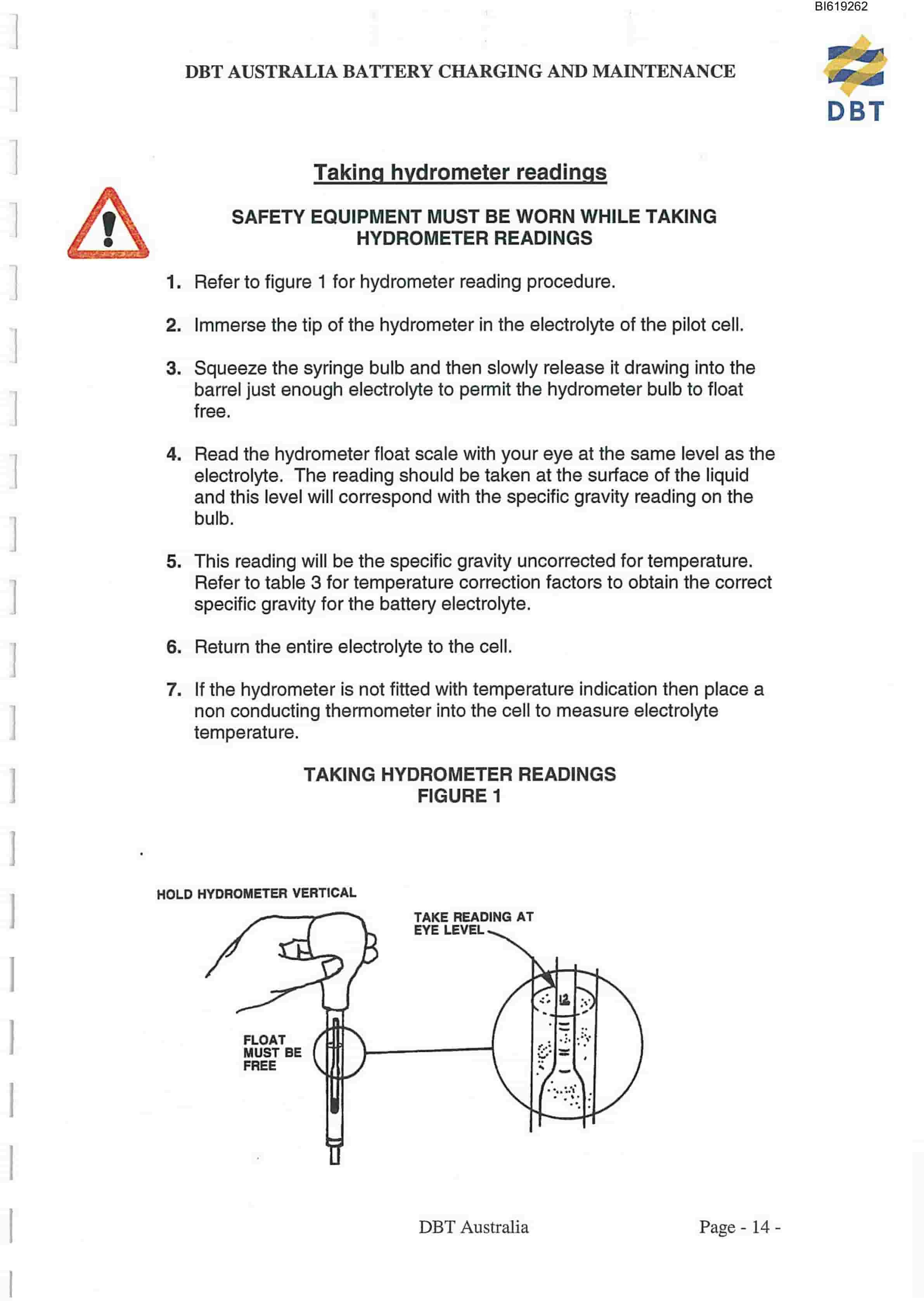 Bucyrus Tahmoor Colliery Una-Hauler Battery Technical Manual BI619262-3