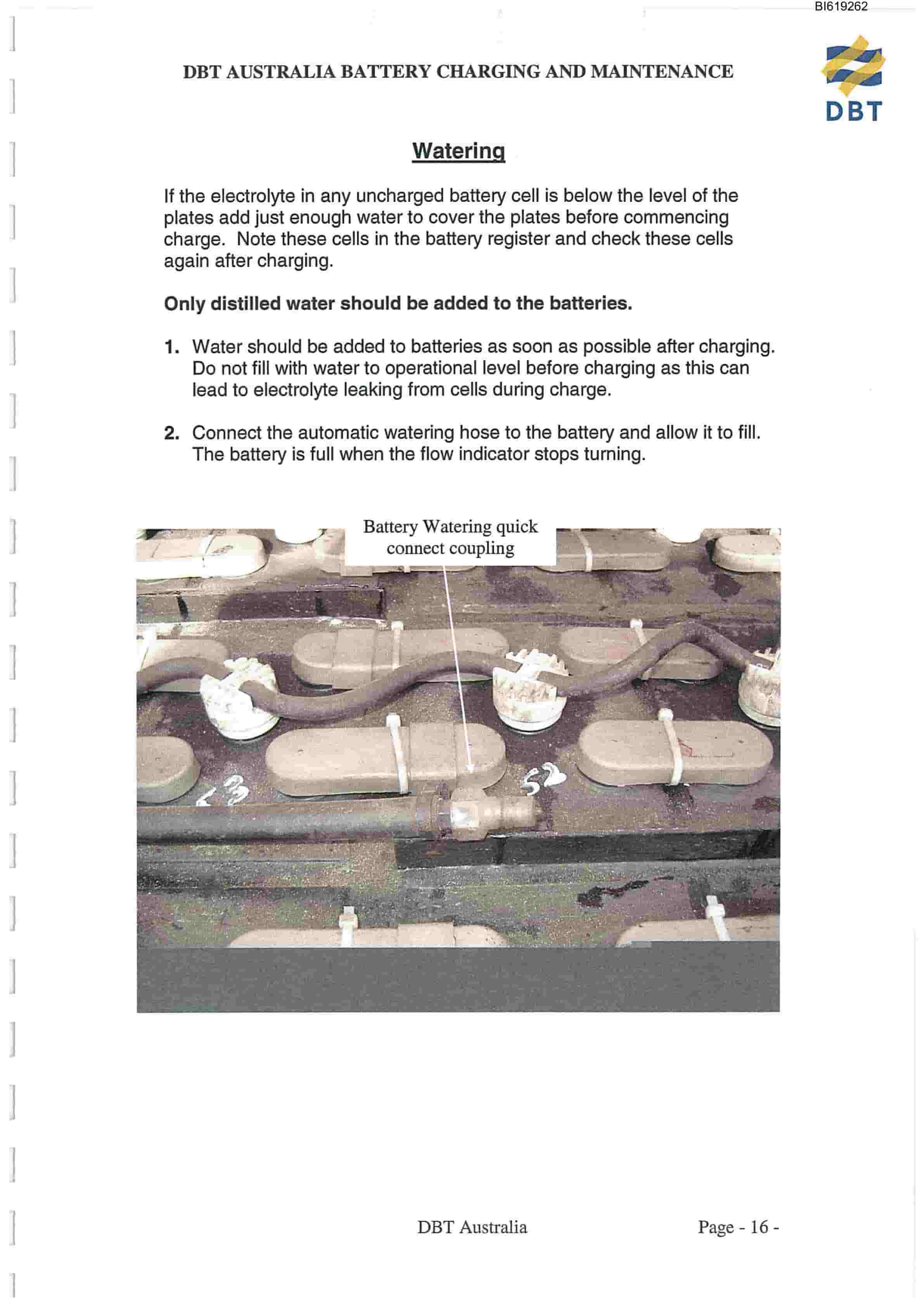 Bucyrus Tahmoor Colliery Una-Hauler Battery Technical Manual BI619262-5