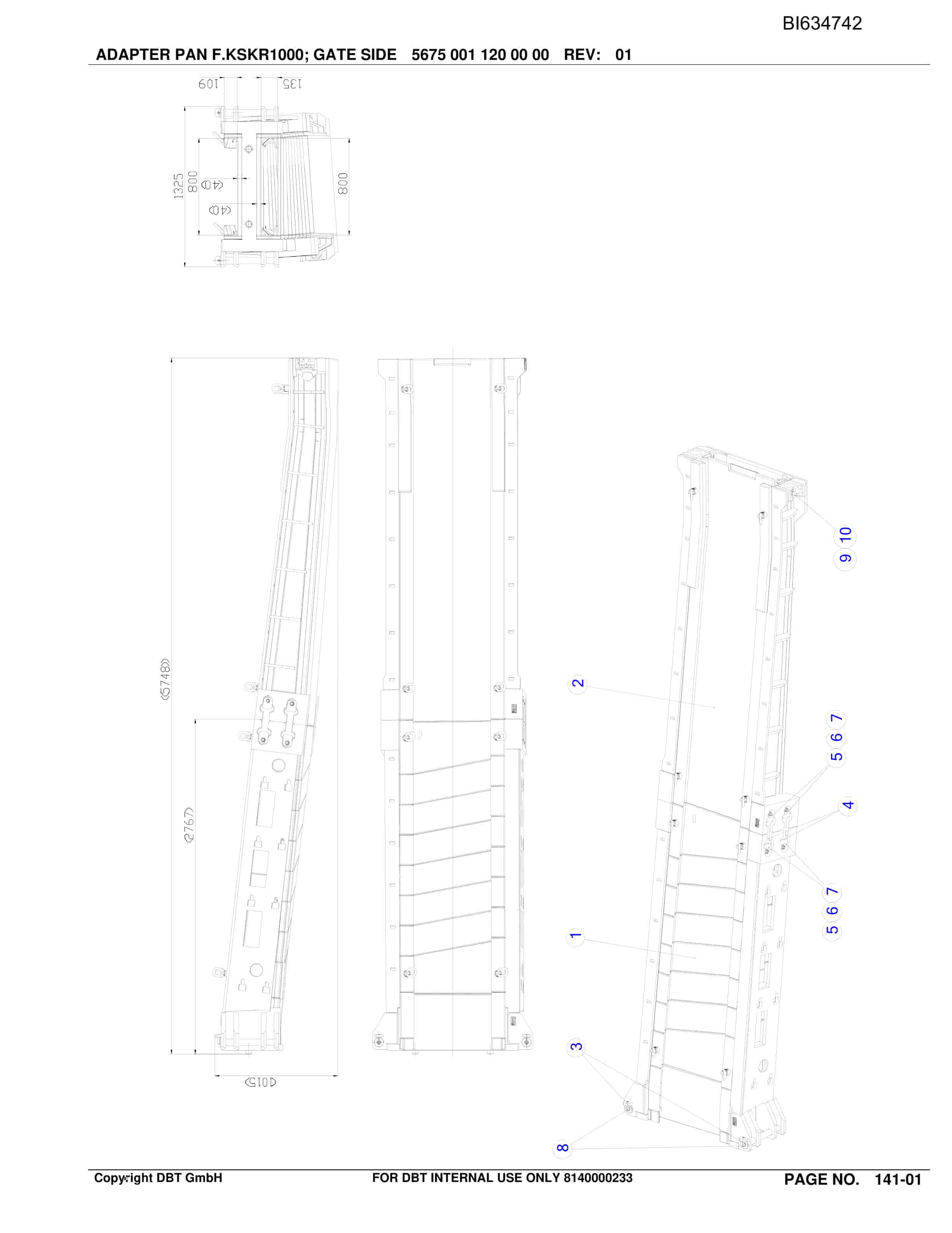 Bucyrus TIEFA III DAMING - GH-PRT PF 3-822 Parts Catalog BI634742-2