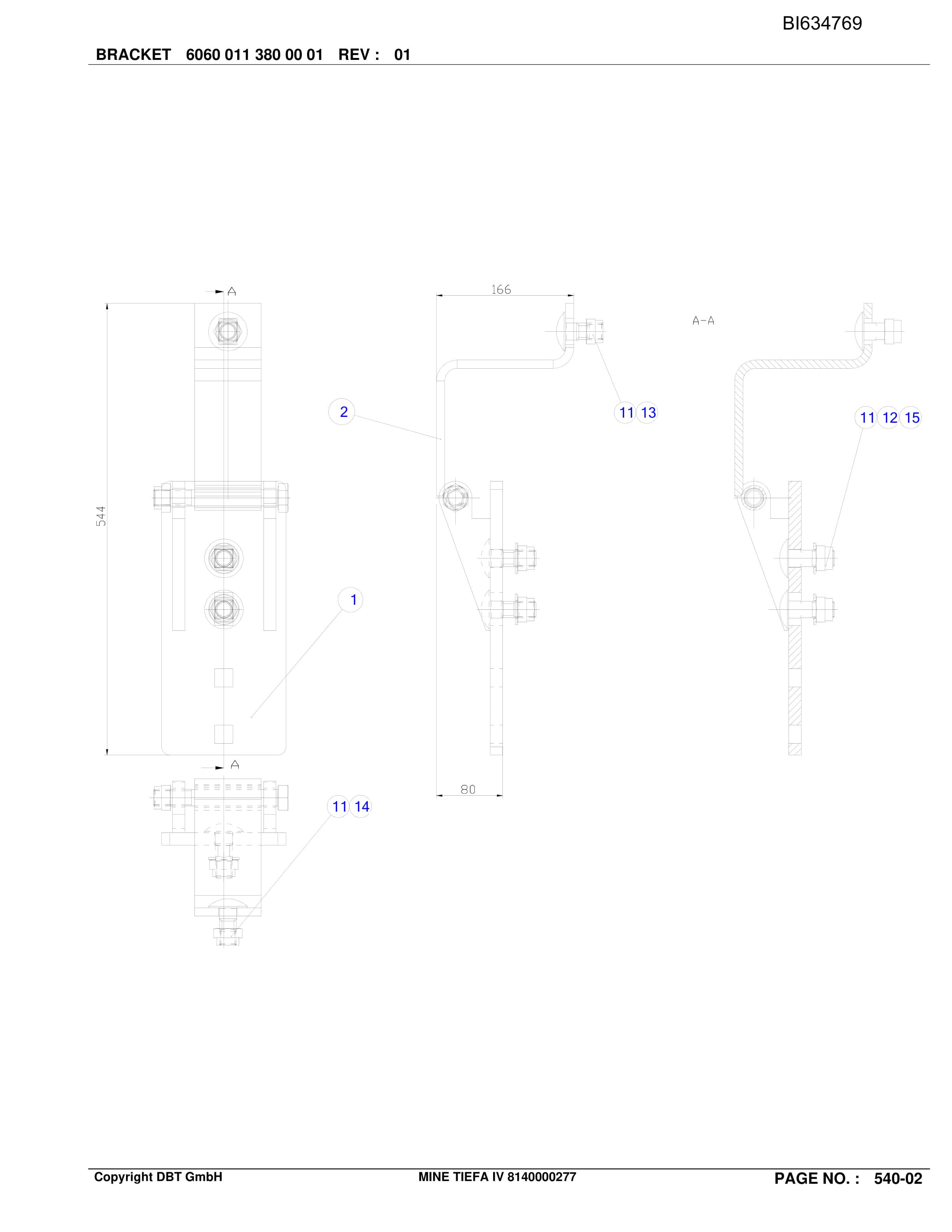 Bucyrus TIEFA IV, GH-PRT PF 3-822 Parts Catalog BI634769-5