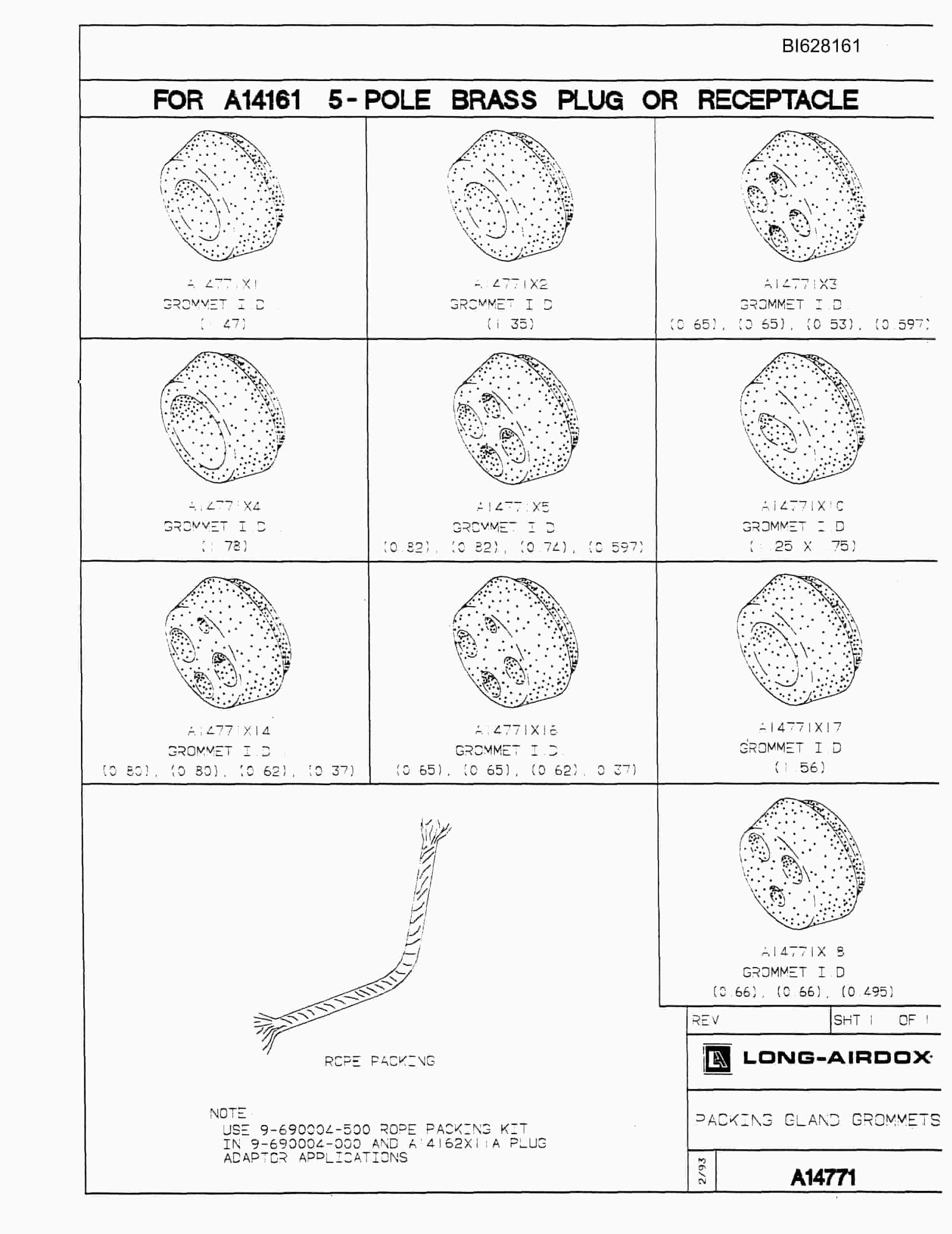 Bucyrus VT602 Parts Catalog BI628161-2