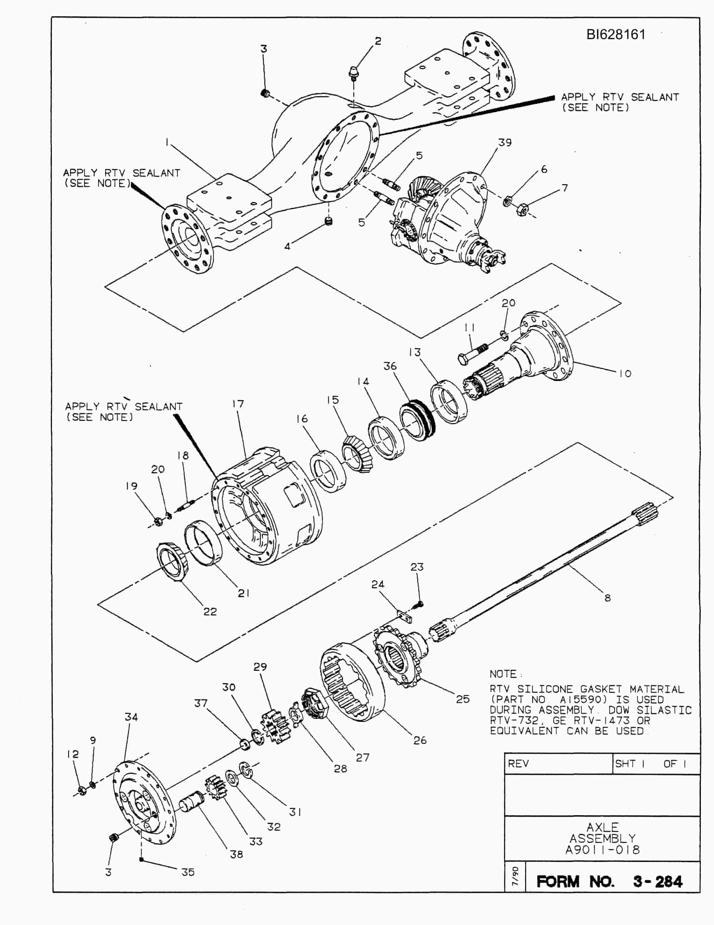 Bucyrus VT602 Parts Catalog BI628161-3