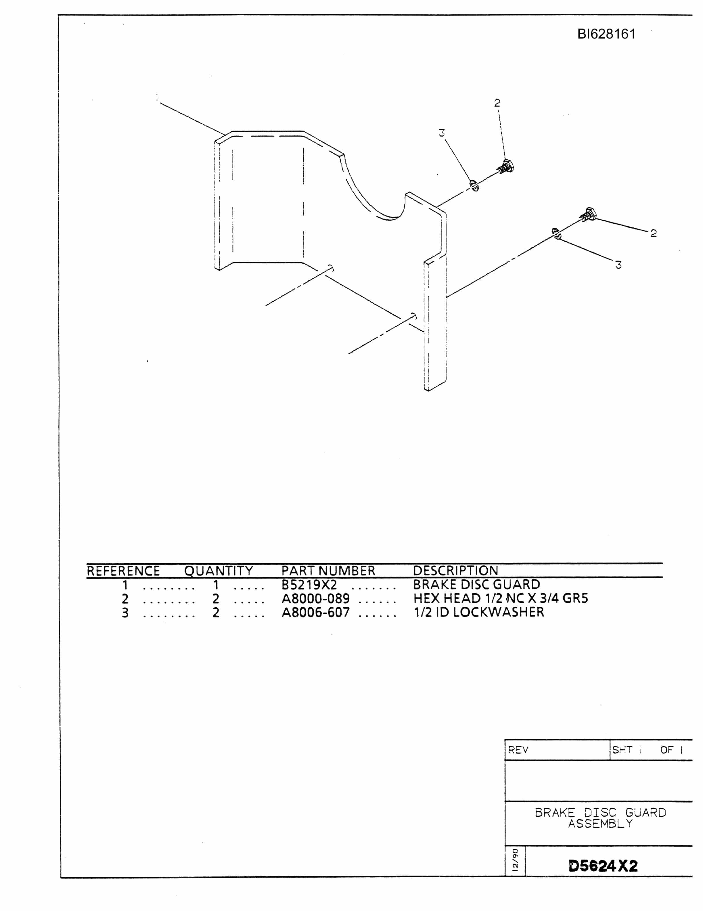 Bucyrus VT602 Parts Catalog BI628161-4