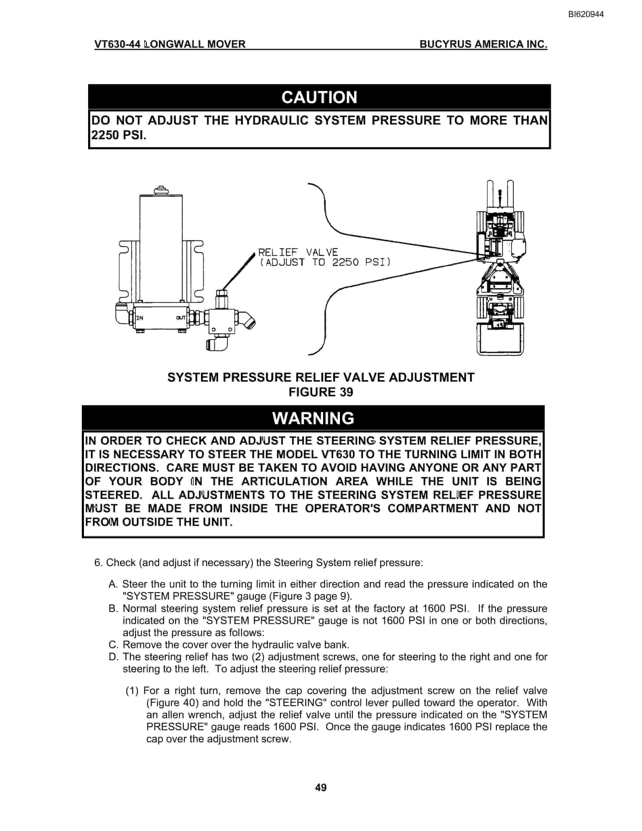 Bucyrus VT630-44 Longwall Mover Operation Manual BI620944-3