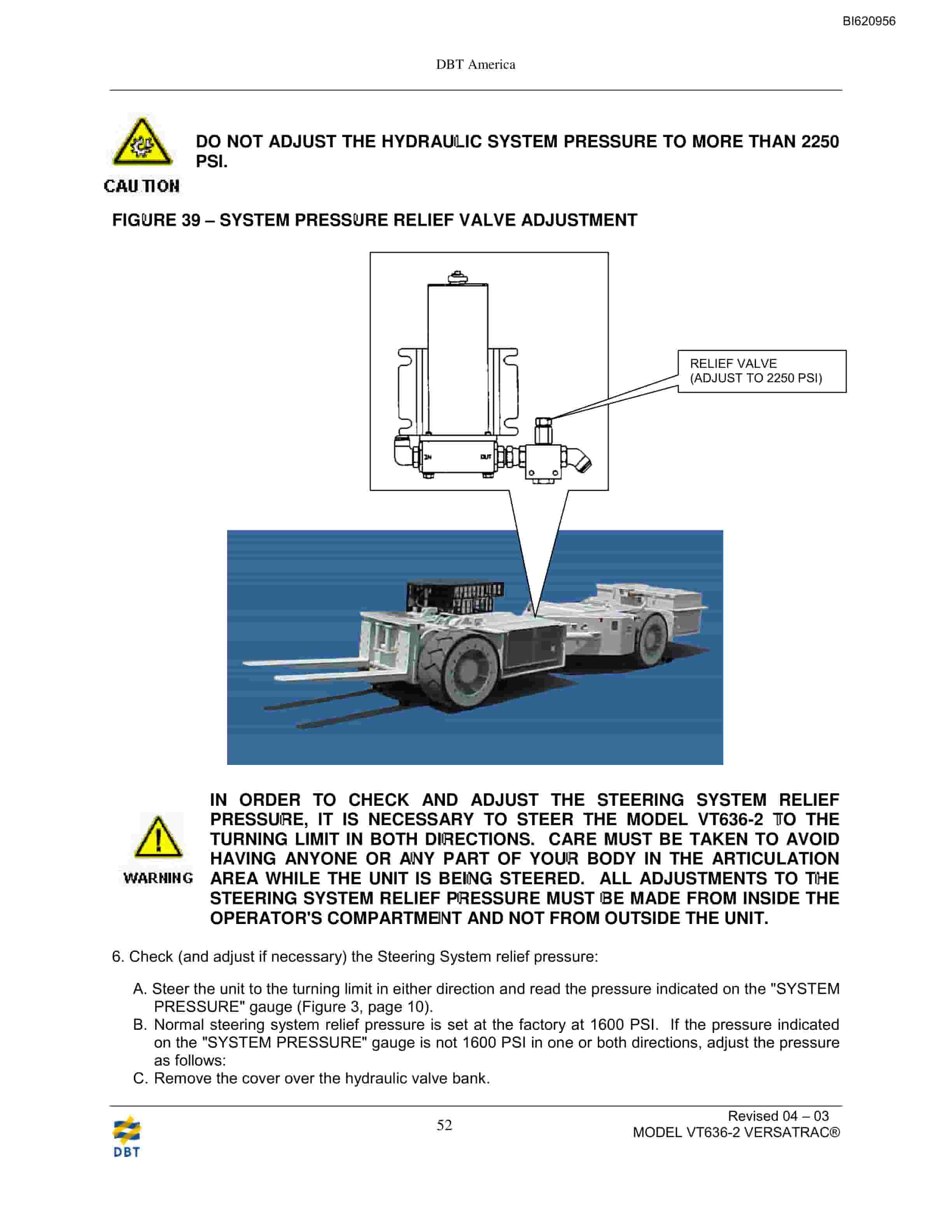 Bucyrus VT636-2 Longwall Shield Mover Technical Manual BI620956-3
