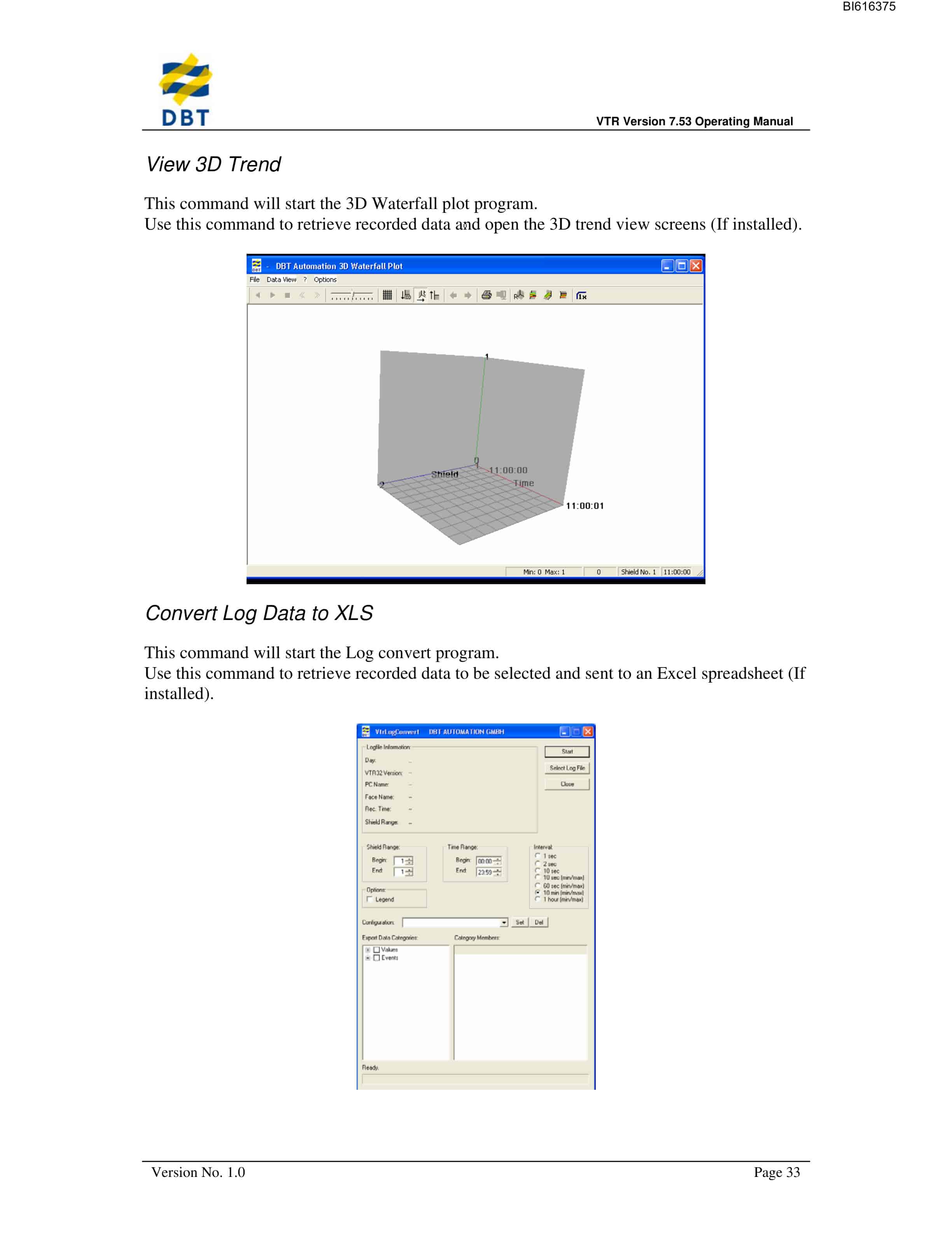 Bucyrus VTR32 Operating Manual Software Ver 7-53 Technical Manual BI616375-4