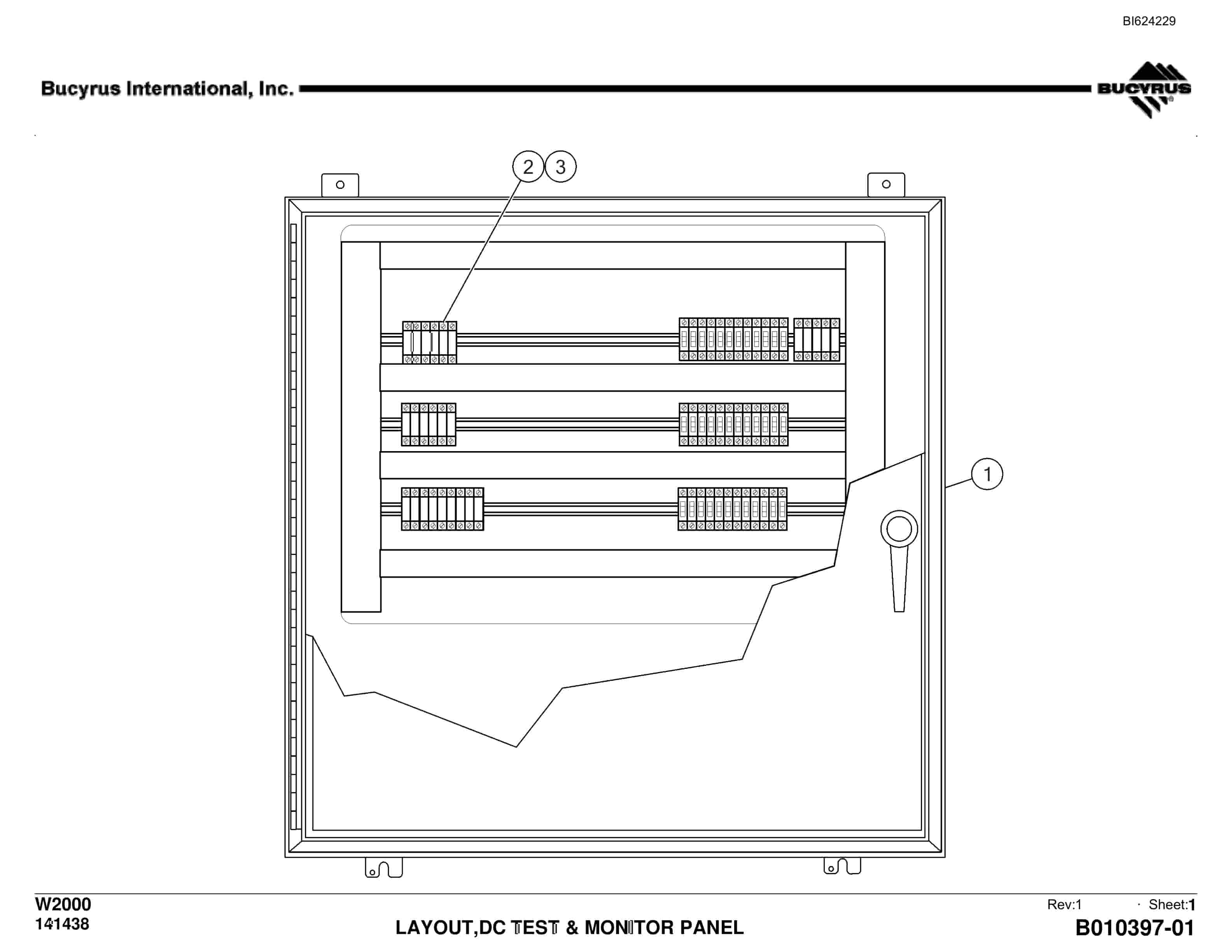 Bucyrus W2000 Walking Dragline Parts Manual BI624229-3