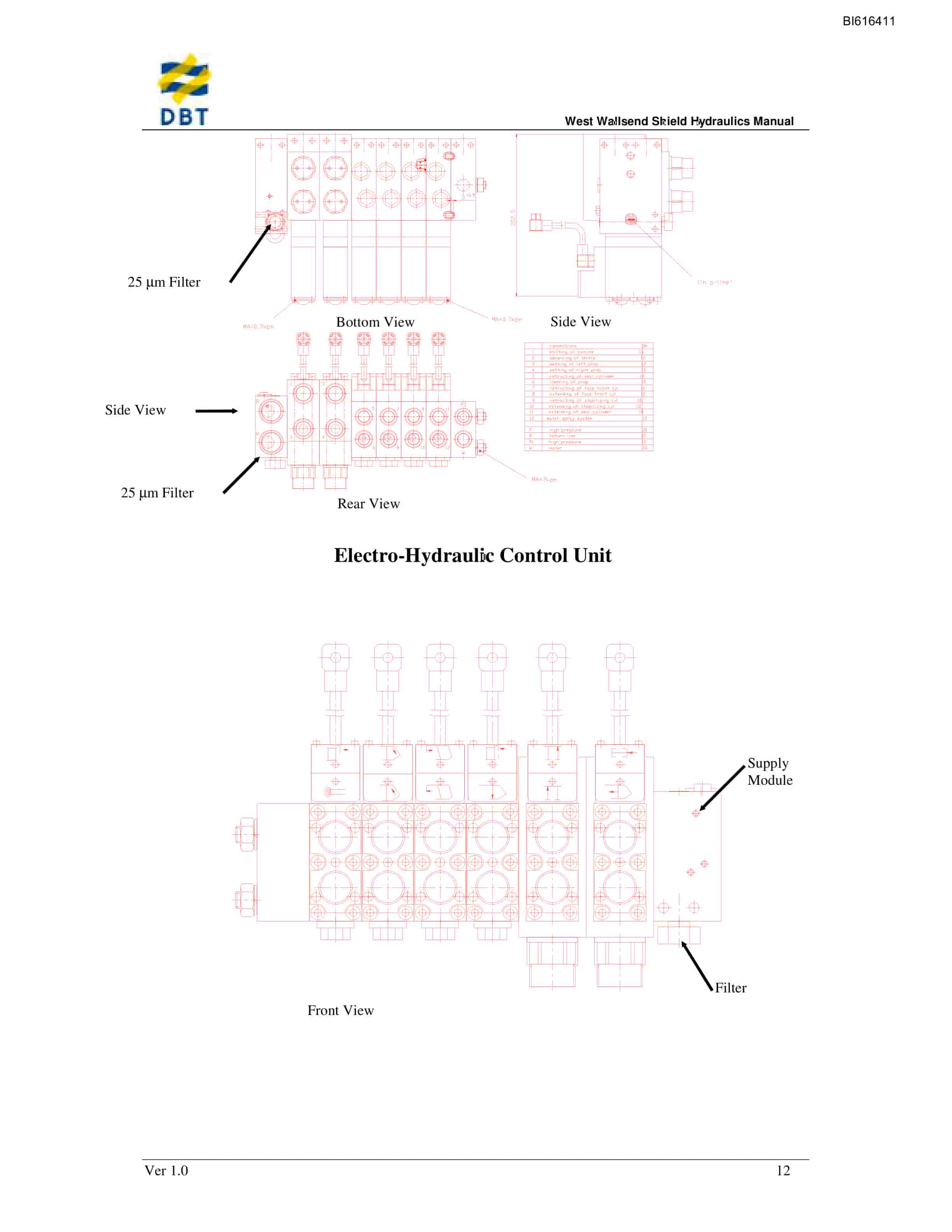 Bucyrus West Wallsend Shield Hydraulics Technical Manual BI616411-2