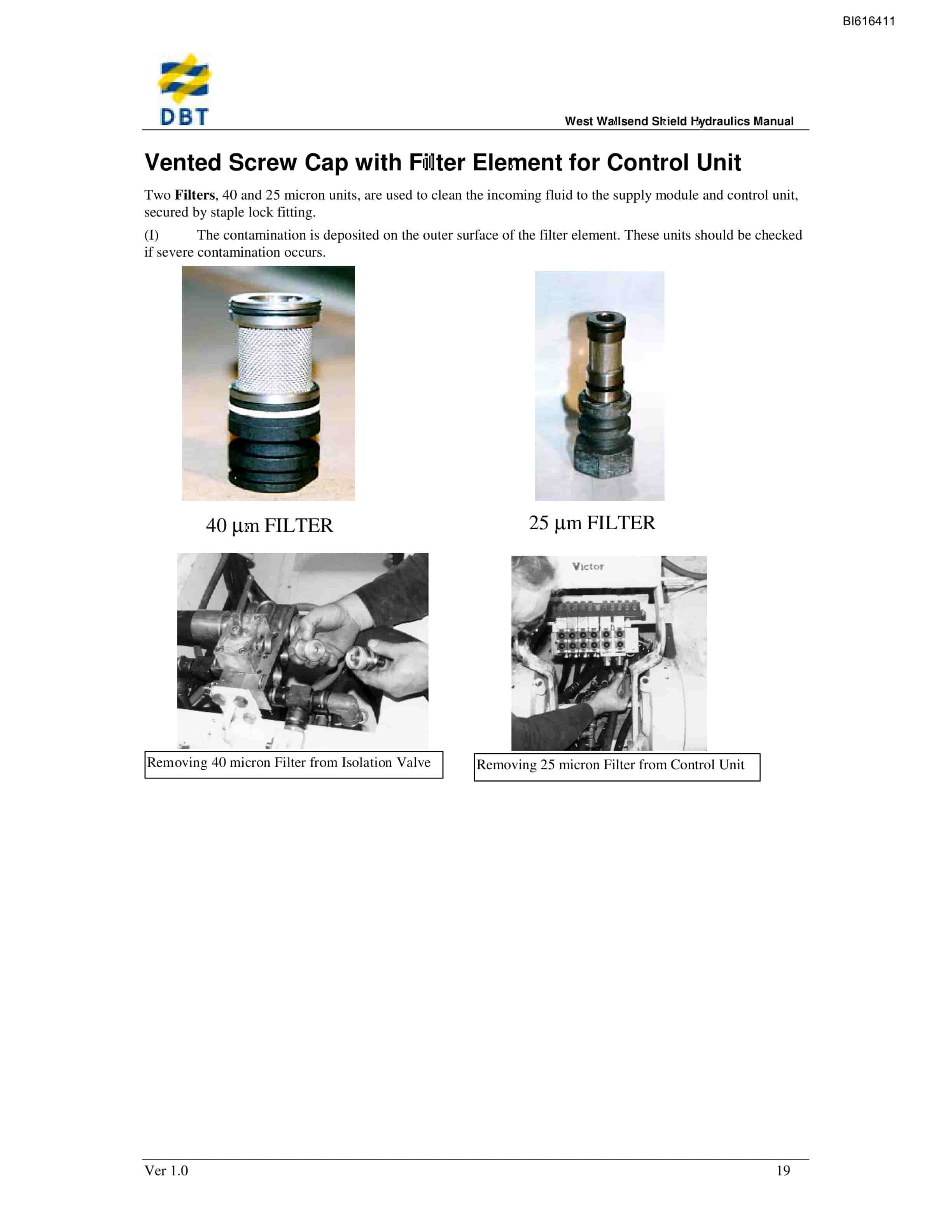 Bucyrus West Wallsend Shield Hydraulics Technical Manual BI616411-5