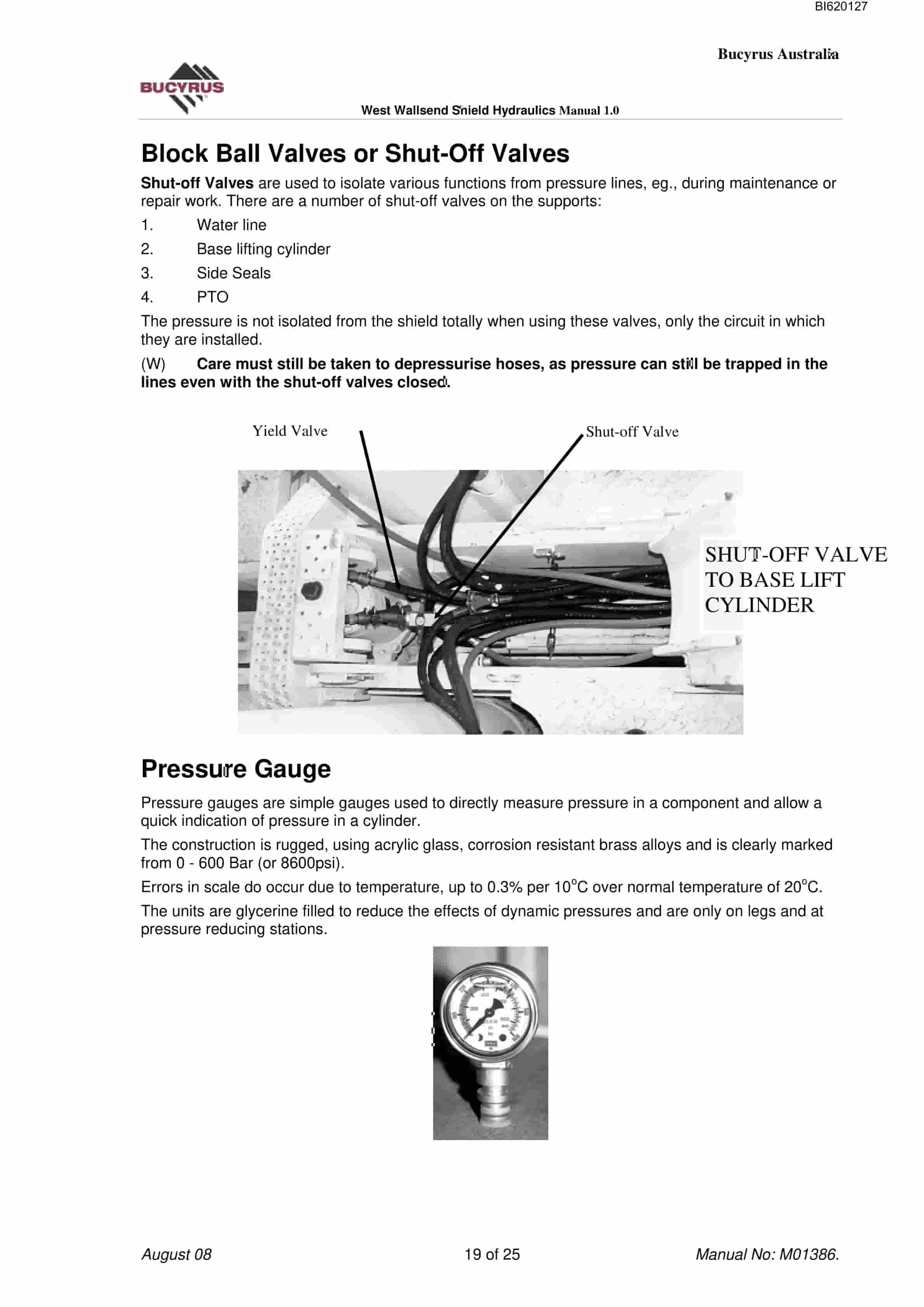 Bucyrus West Wallsend Shield Hydraulics Technical Manual BI620127 4 Bucyrus West Wallsend Shield Hydraulics Technical Manual BI620127 - Image 4