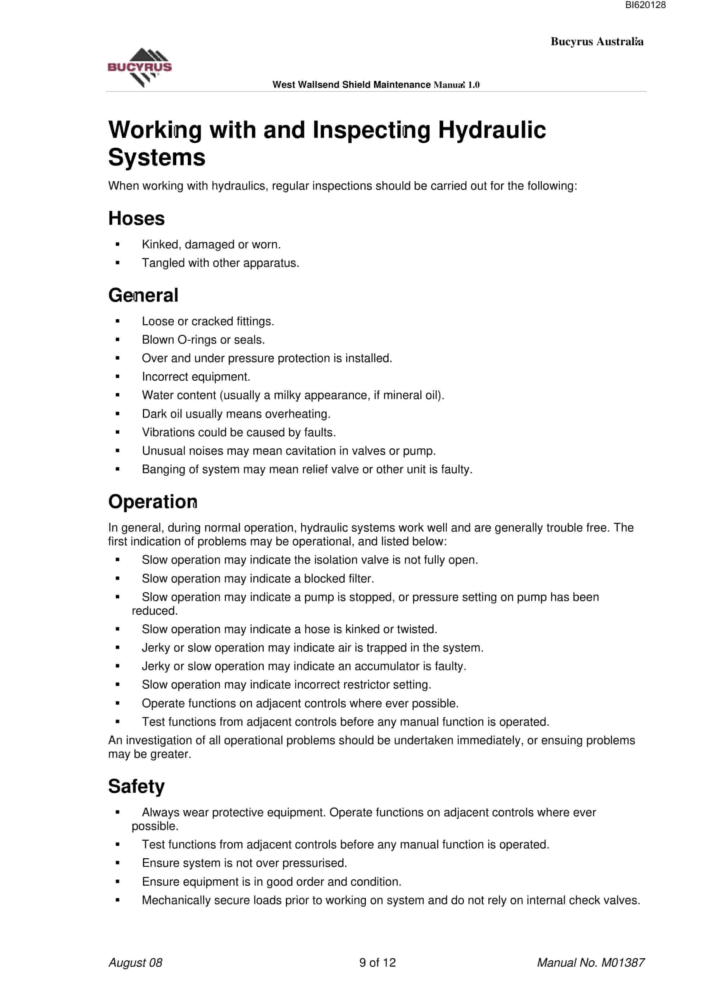 Bucyrus West Wallsend Shield Technical Manual BI620128 4 Bucyrus West Wallsend Shield Technical Manual BI620128 - Image 4