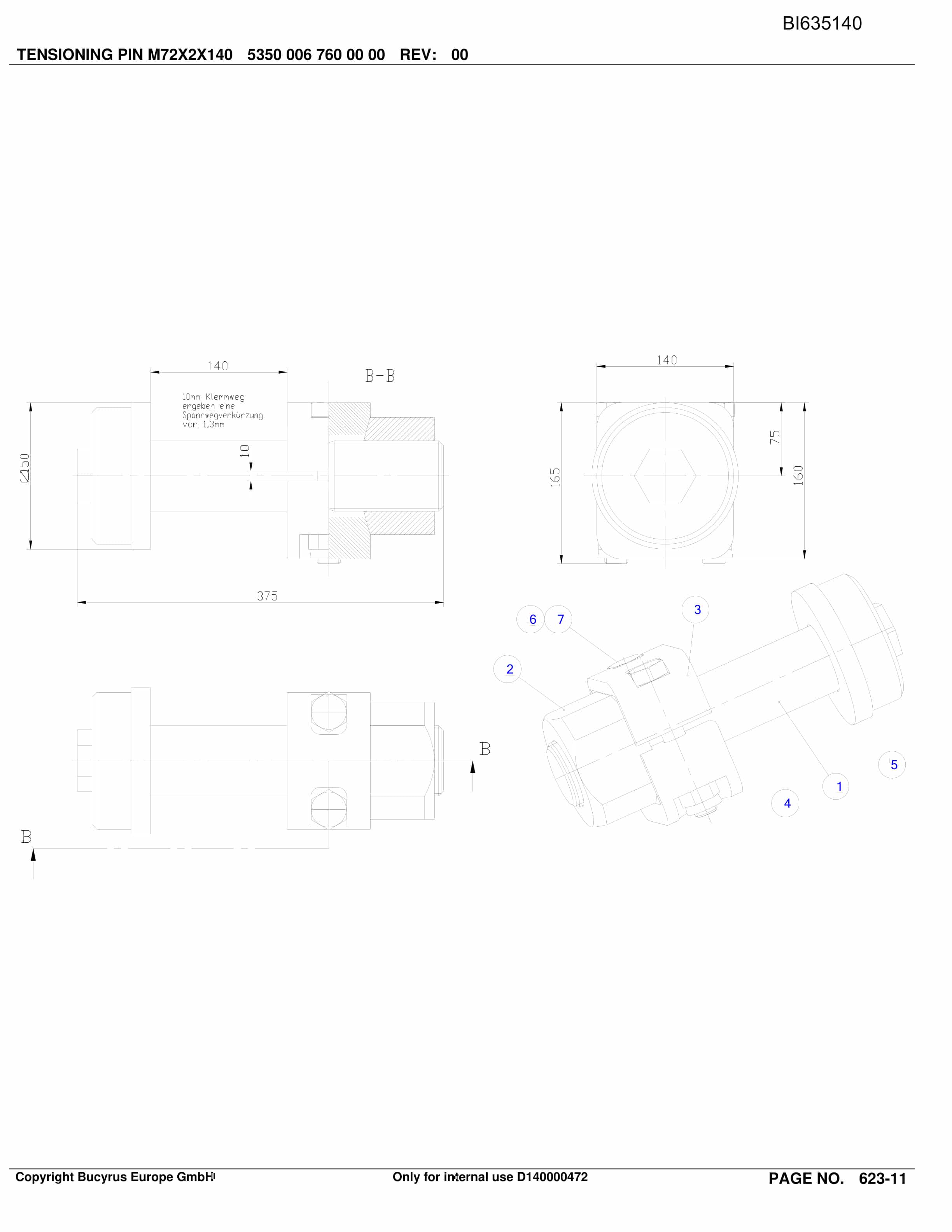 Bucyrus XIEGOU II, BSL PF 6-1542 Parts Catalog BI635140-2