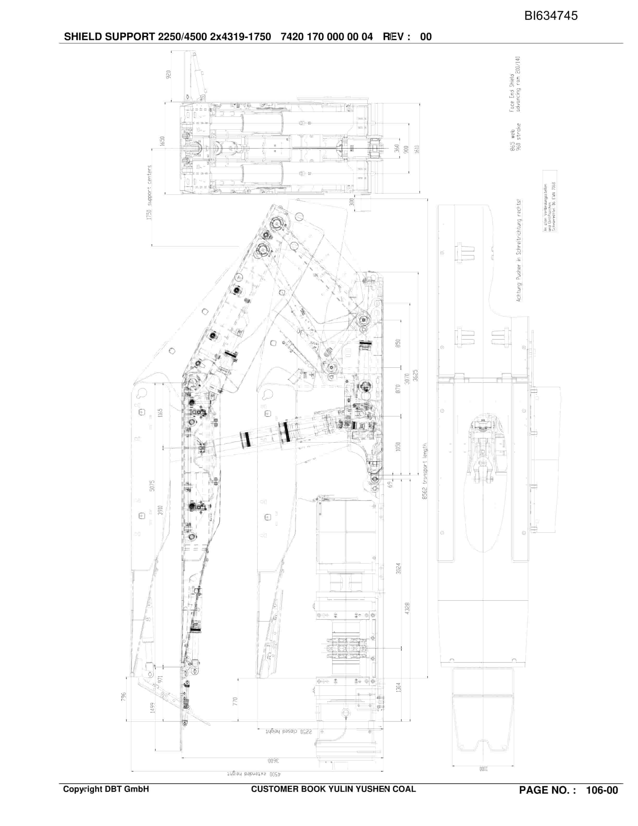 Bucyrus YULIN YUSHEN Coal DBT-Shield And Accessories Parts Catalog BI634745-4