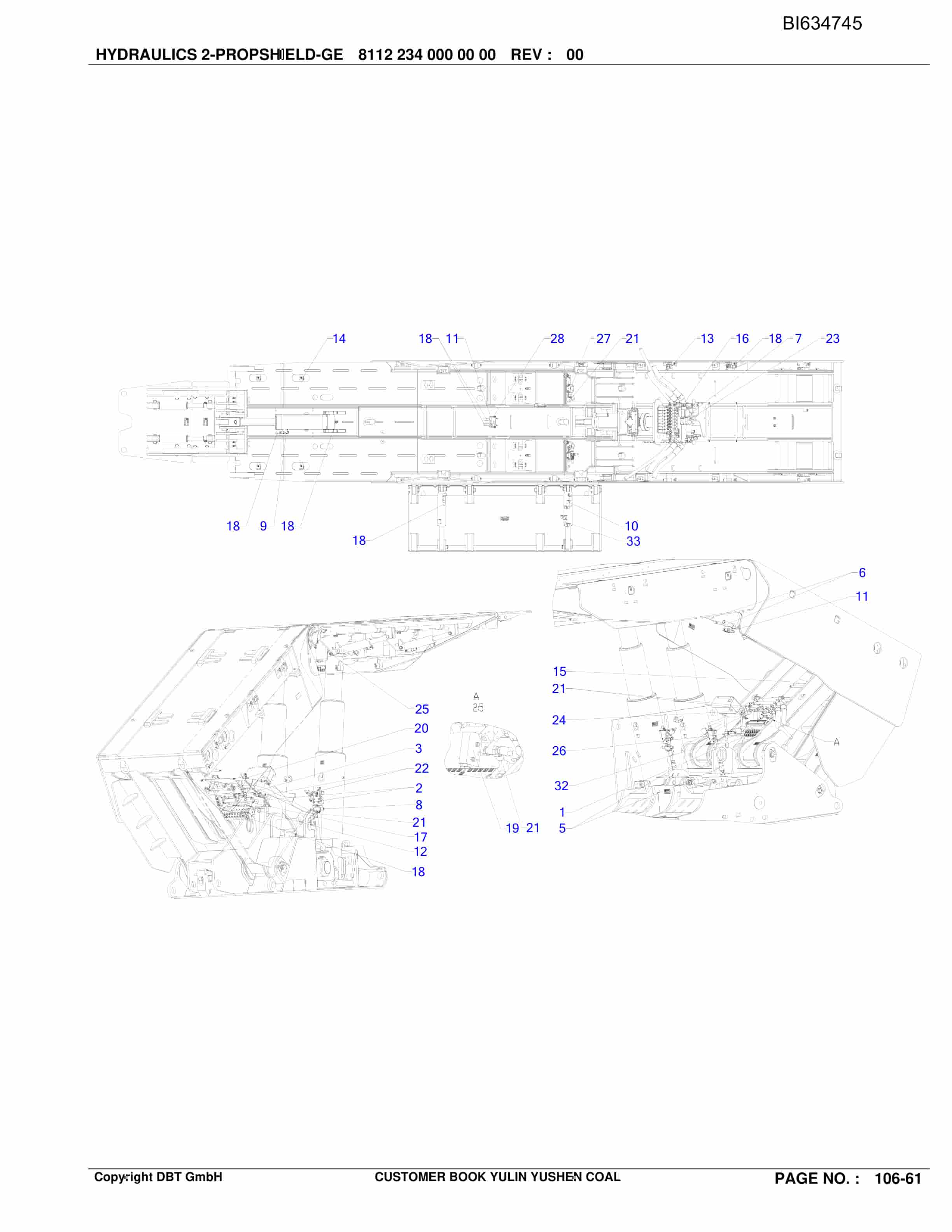Bucyrus YULIN YUSHEN Coal DBT-Shield And Accessories Parts Catalog BI634745-5