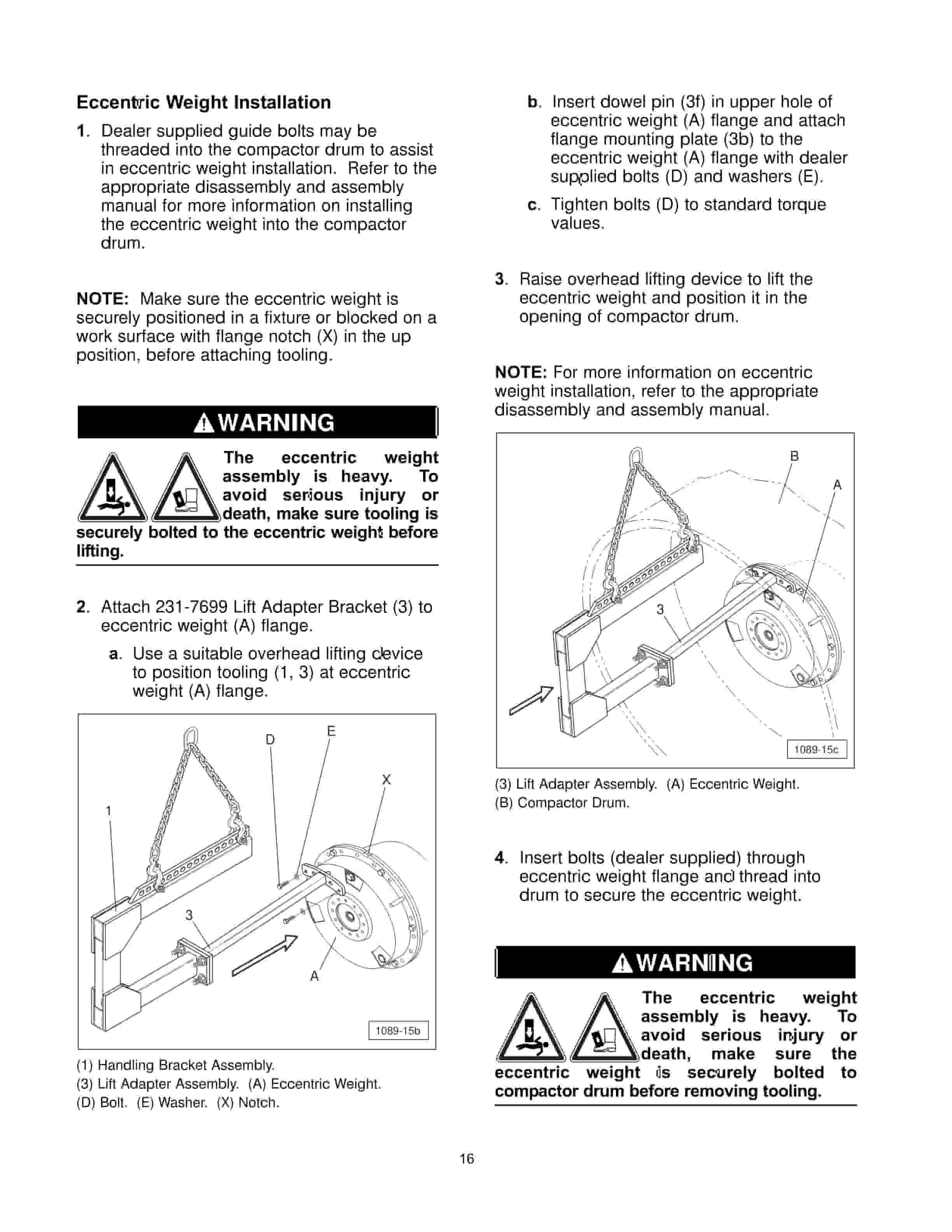 Caterpillar 150-3978 HAndling Bracket Assembly Tool Operating Manual NEHS1089-4