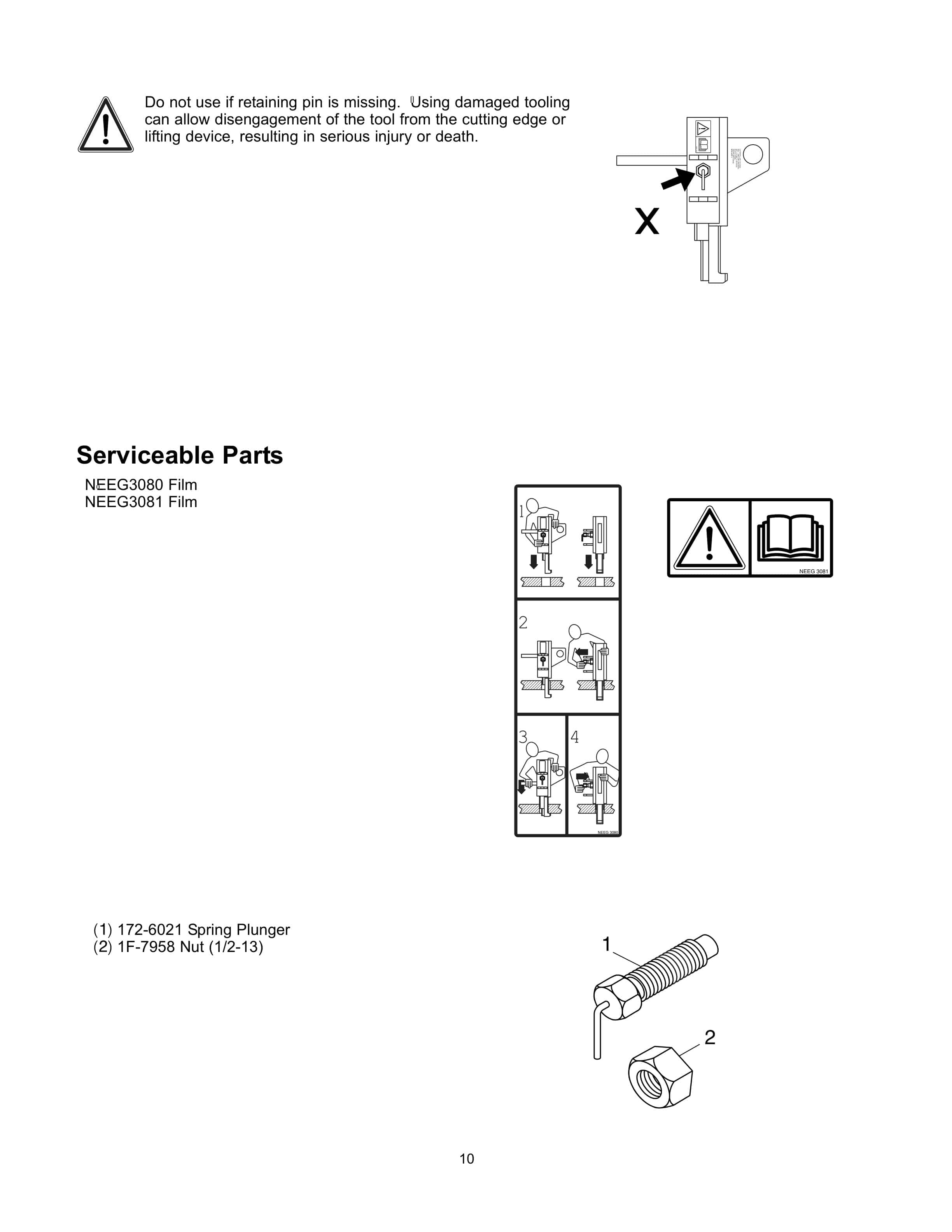 Caterpillar 152-2025, 152-2026 Lifting Clamp Assembly Tool Operating Manual NEHS0997-4