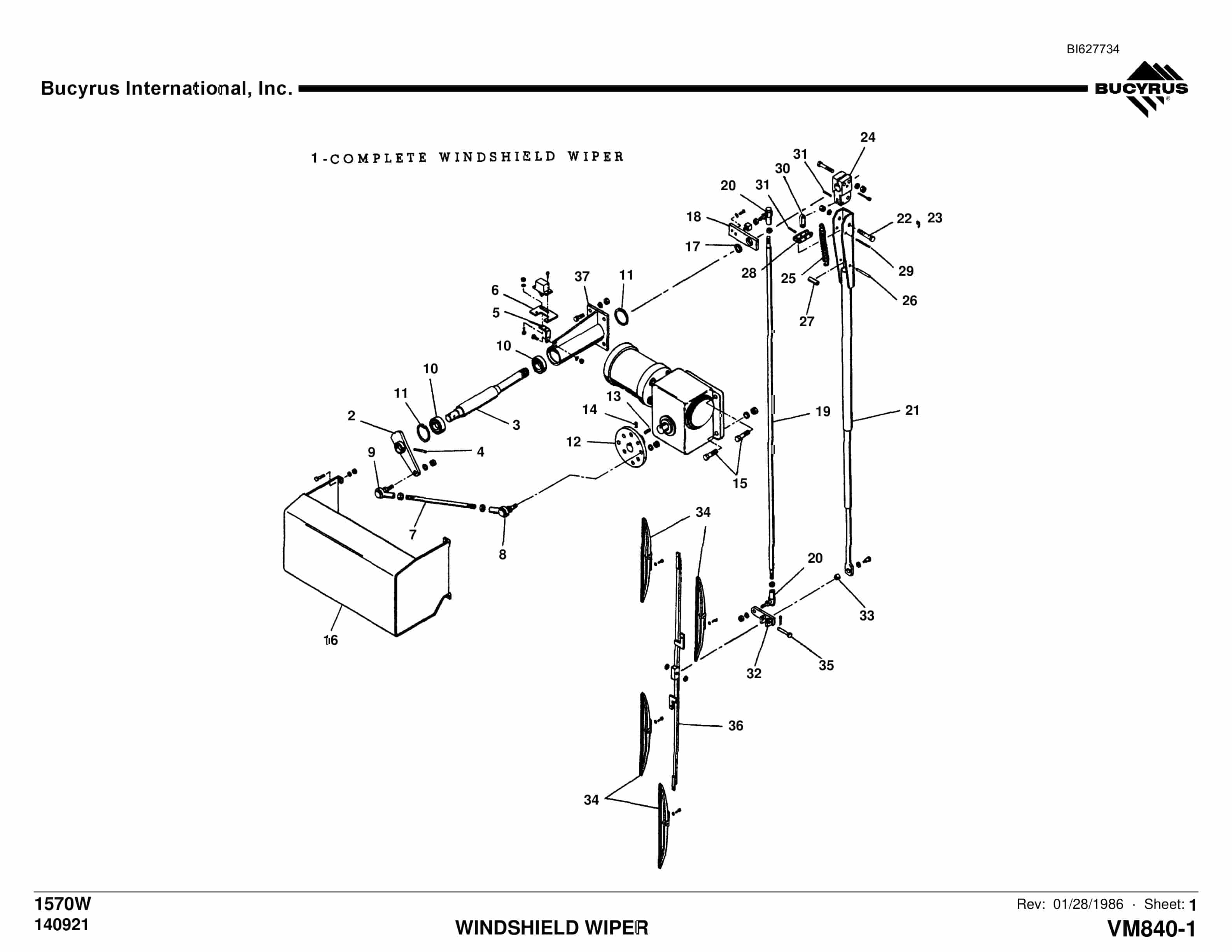 Caterpillar 1570W Parts Manual BI627734-5