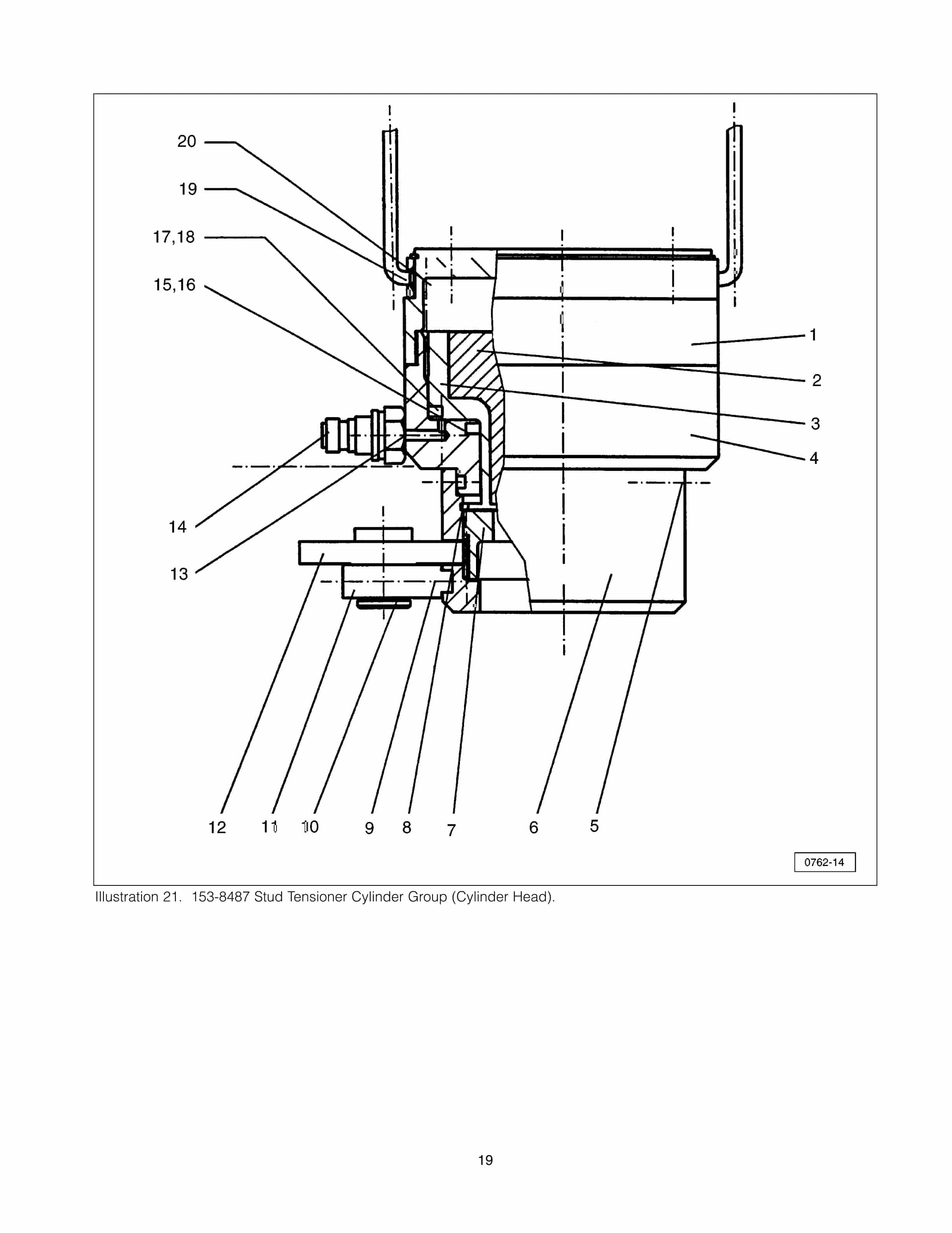 Caterpillar 179-1904 Stud Tensioner Tool Group Used On 3618 Engines Tool Operating Manual NEHS0762-04-3