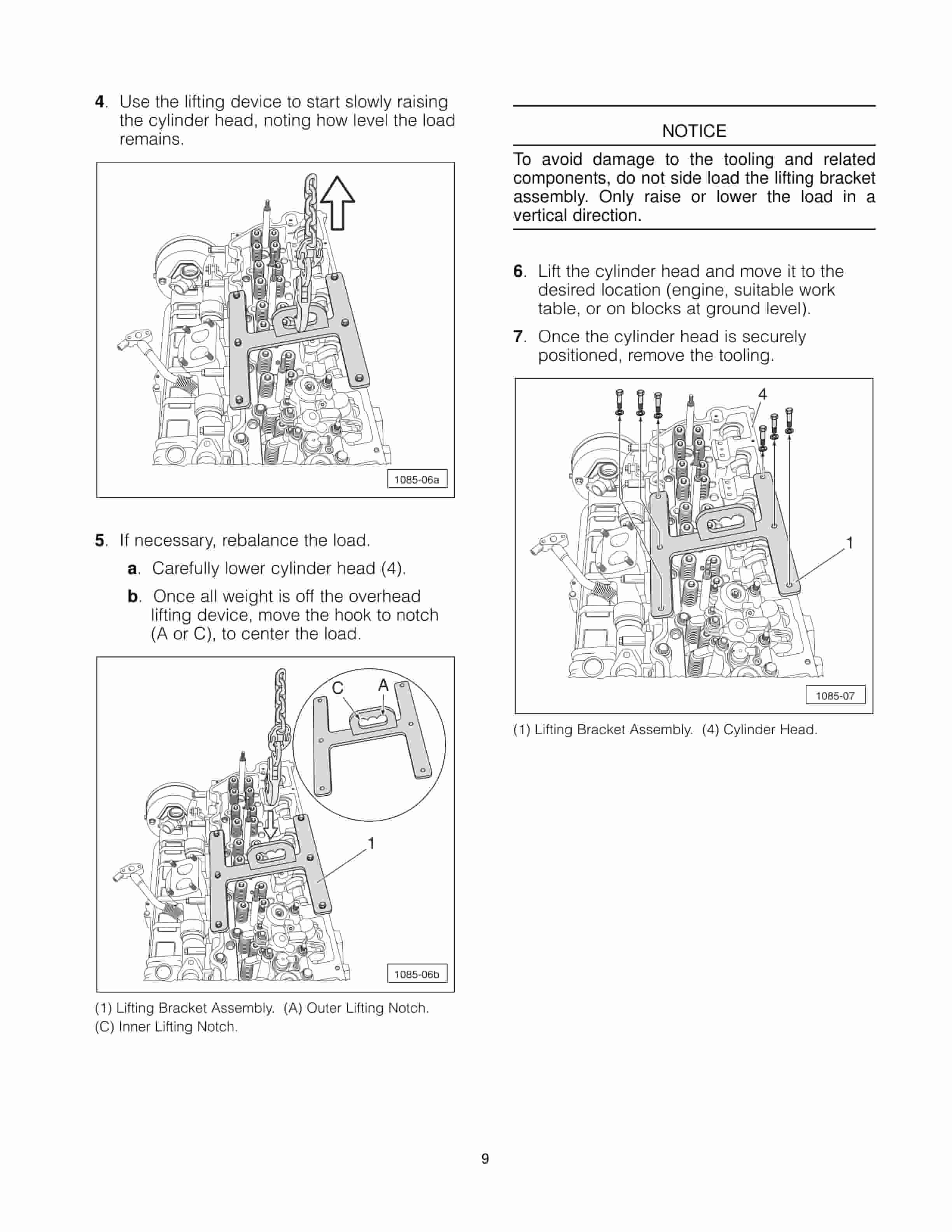 Caterpillar 185-3145 Lifting Bracket Assembly Tool Operating Manual NEHS1085-3
