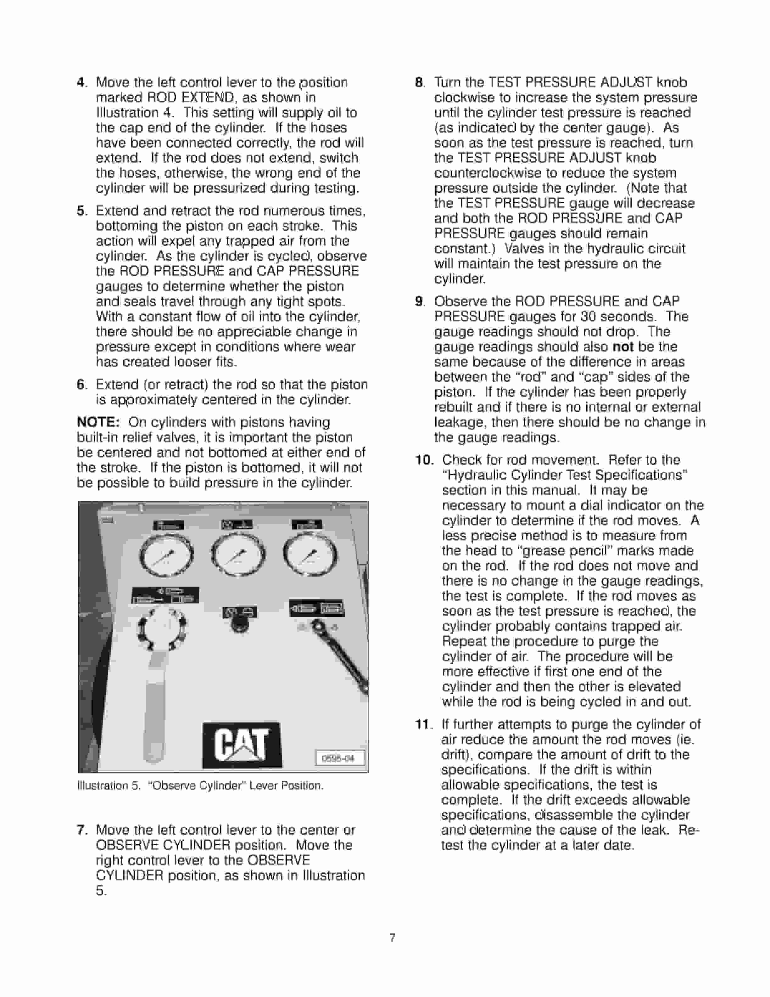 Caterpillar 188-3926 Cylinder Tester Tool Operating Manual NEHS0595-03-2